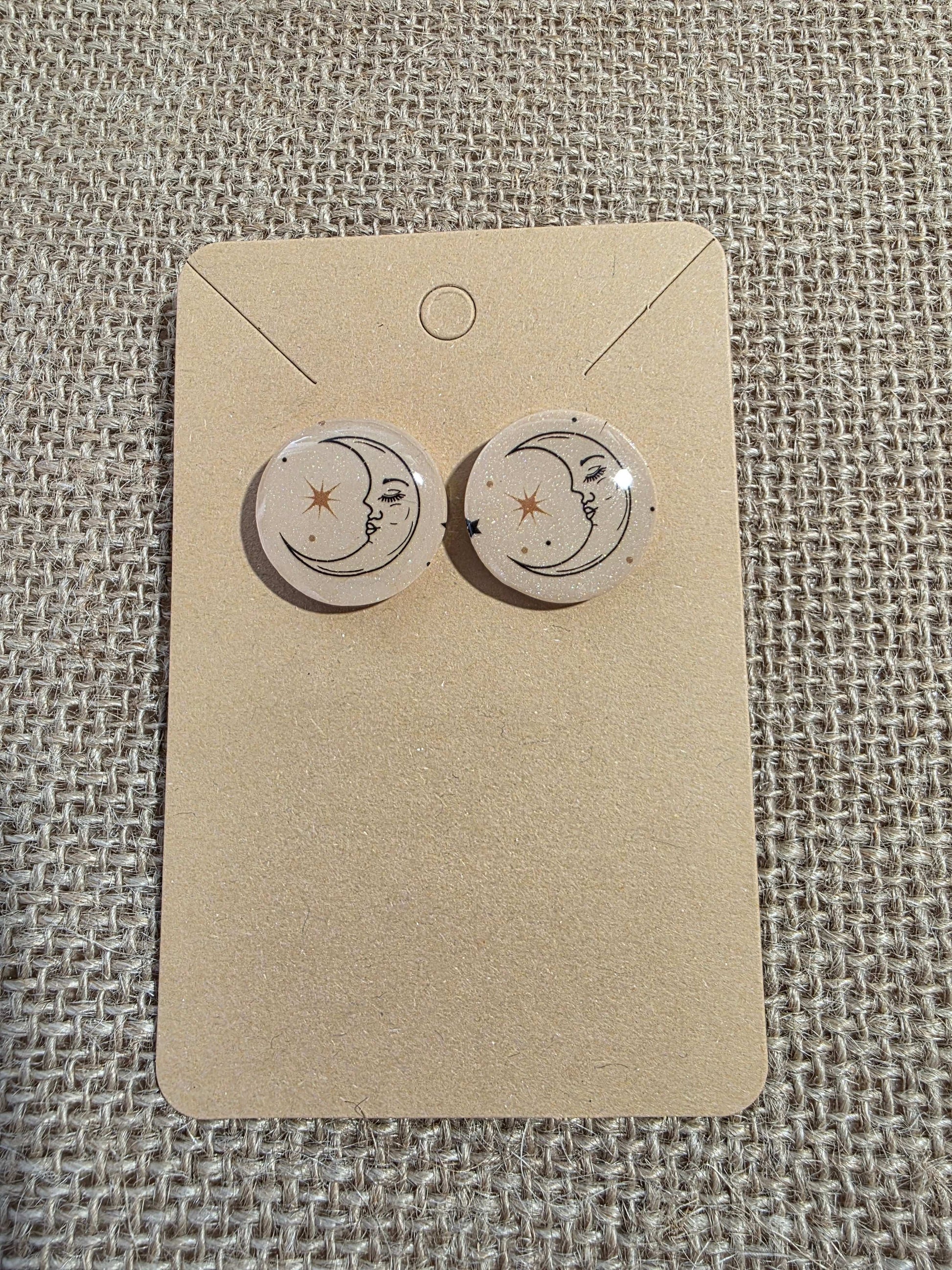 Boucles d'oreilles puces en argile polymère “Crépuscule” - collection Sol - été 2025