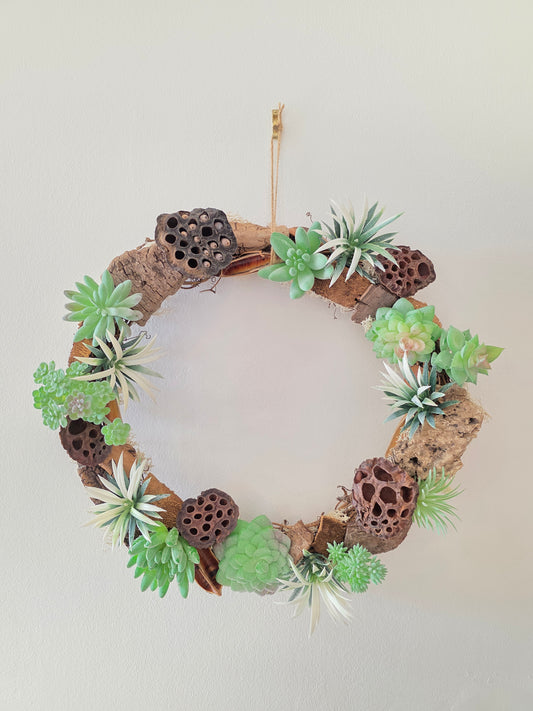 Couronne de porte été Jardin Suspendu