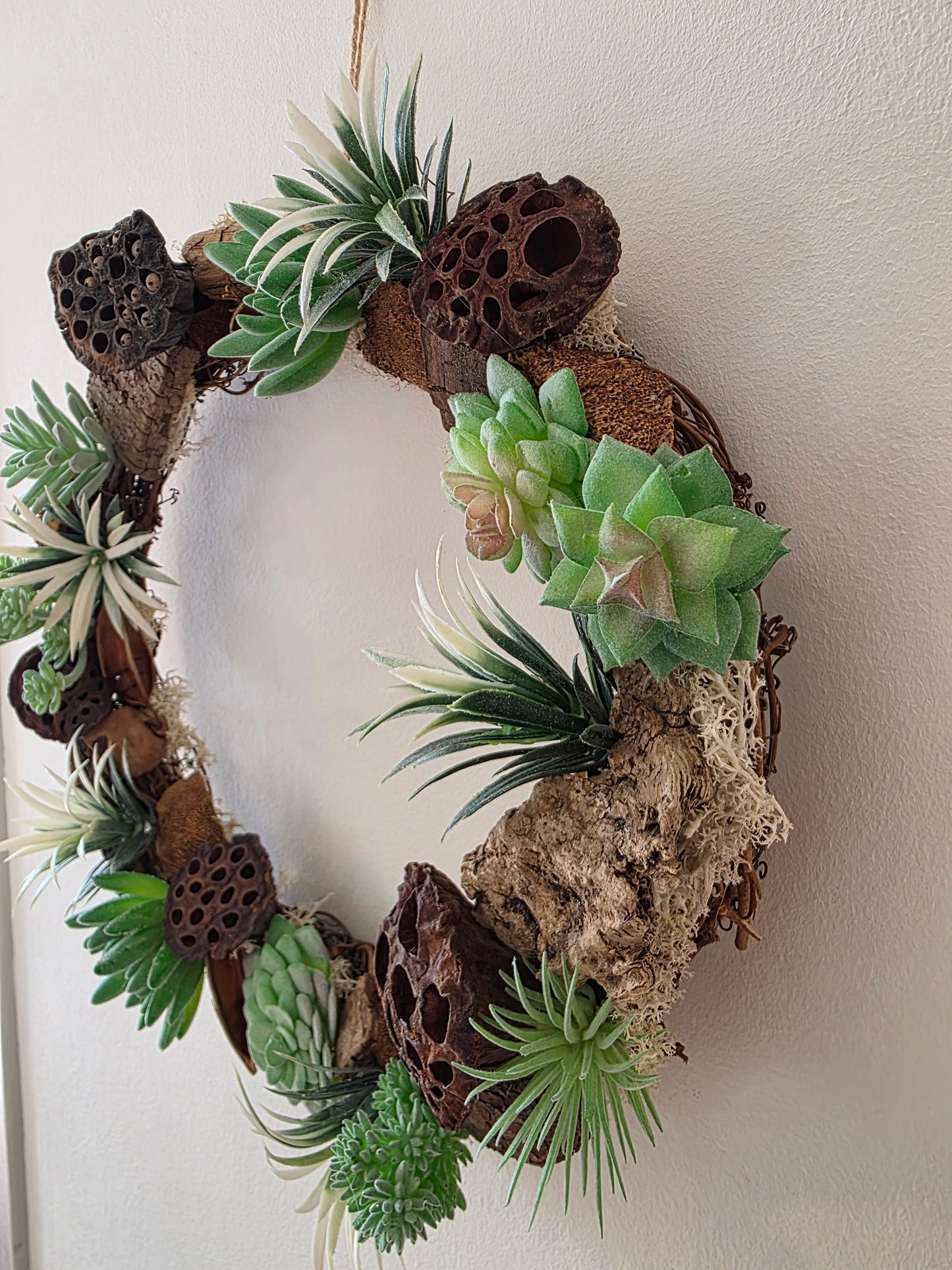 Couronne de porte été Jardin Suspendu - cadeau crémaillère - décoration intérieure estivale - cadeau d'anniversaire