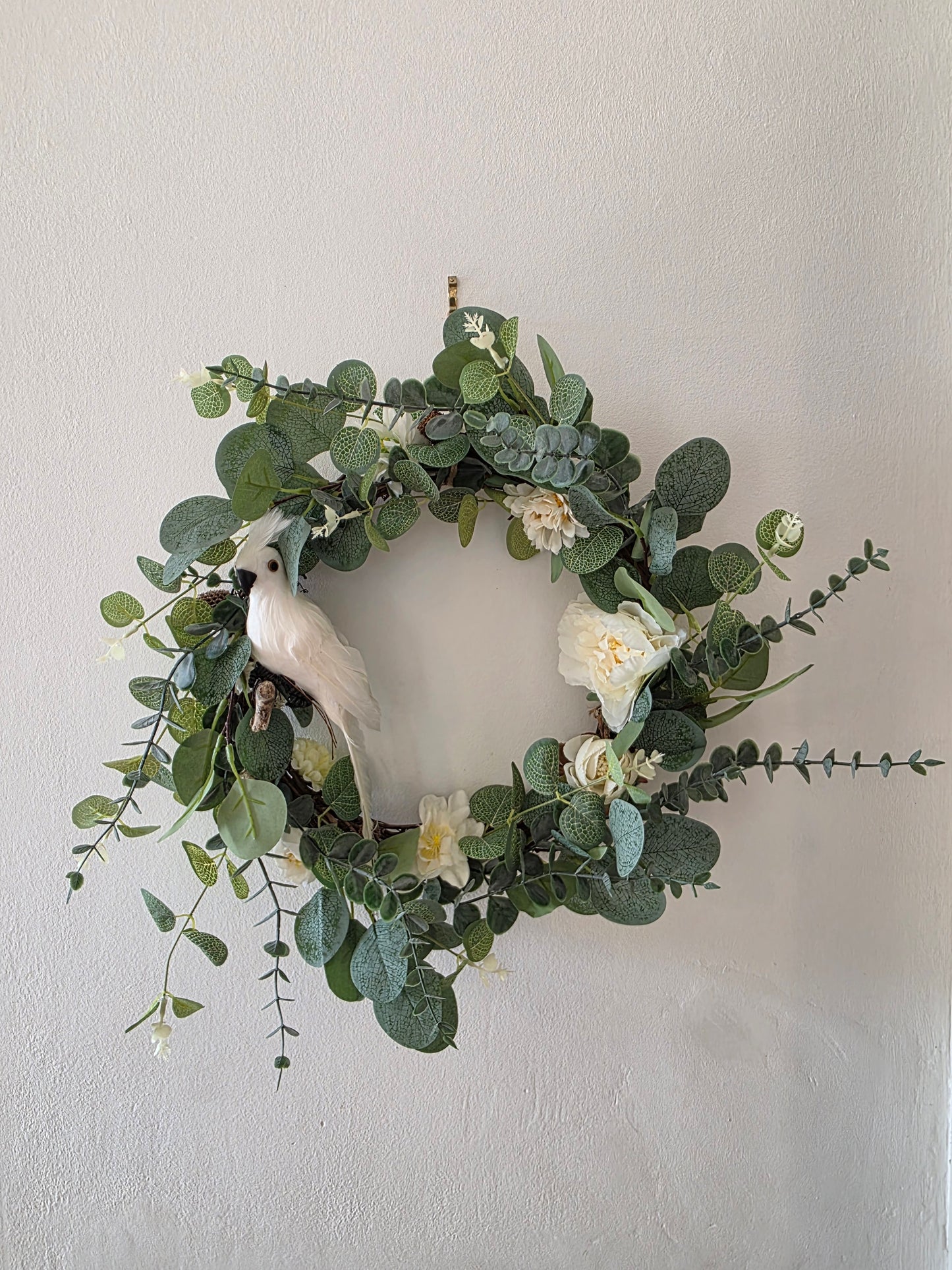 Couronne de porte été "Perla Verde" - cadeau crémaillère - décoration intérieure estivale - cadeau d'anniversaire