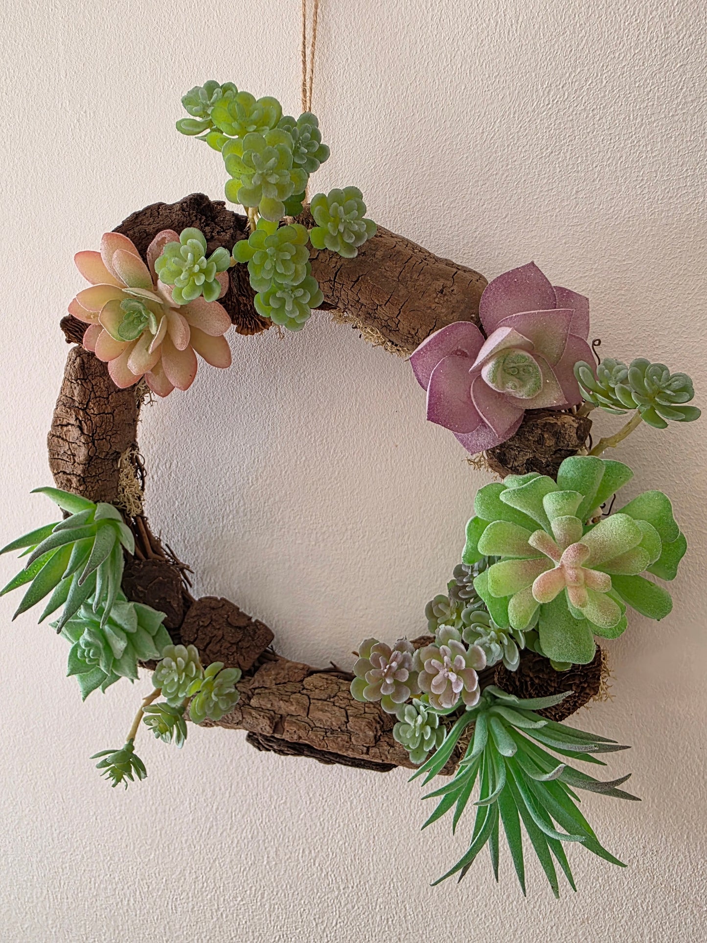 Couronne de porte été "Oasis de bois" - cadeau crémaillère - décoration intérieure estivale - cadeau d'anniversaire