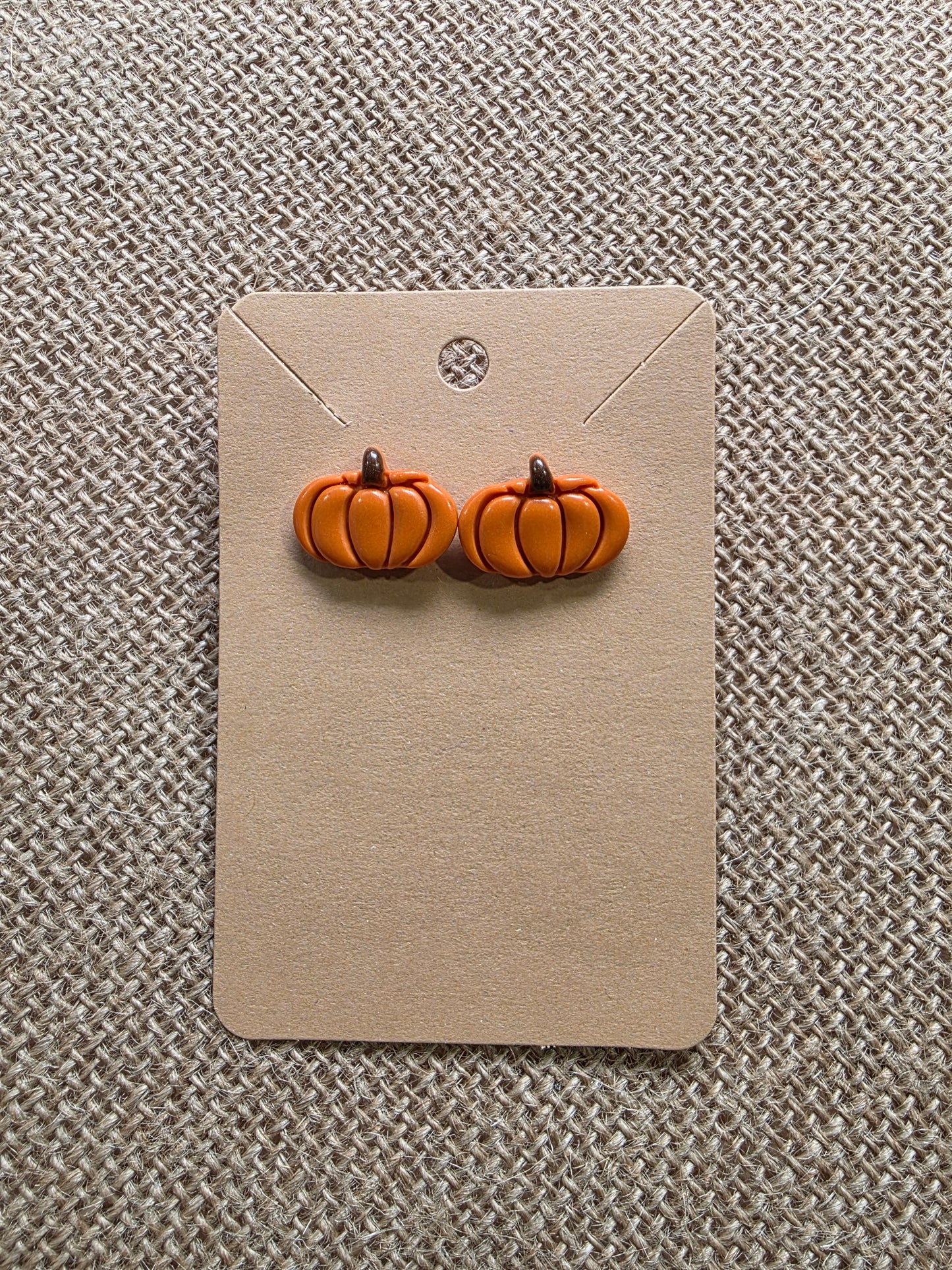 Boucles d'oreilles en argile polymère collection ESPRIT D'AUTOMNE modèle Citrouillettes - collection automne