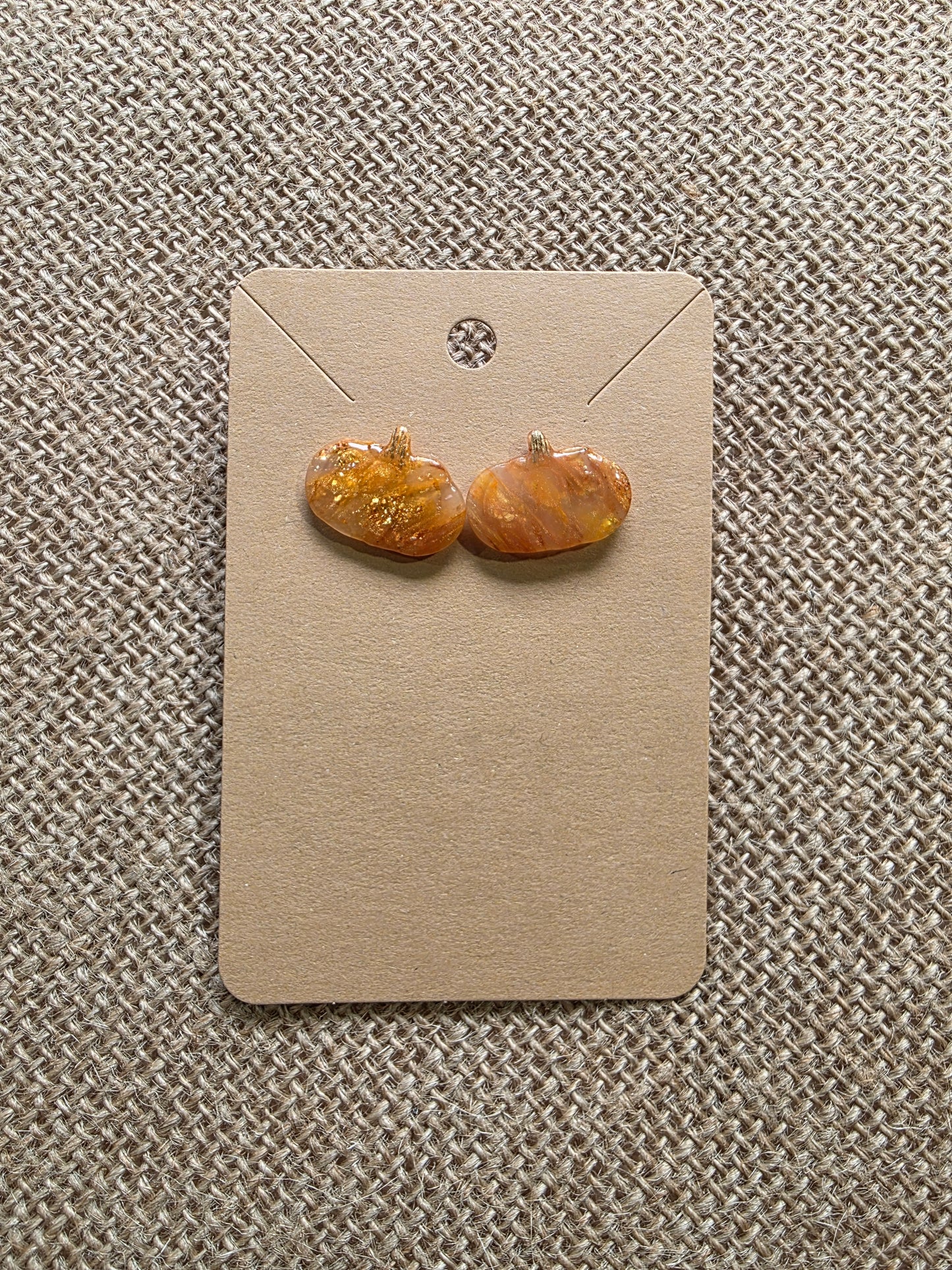 Boucles d'oreilles en argile polymère collection ESPRIT D'AUTOMNE modèle Citrouillettes - collection automne