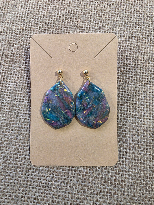 Boucles d'oreilles en argile polymère collection LUNA modèle Octavia - collection automne