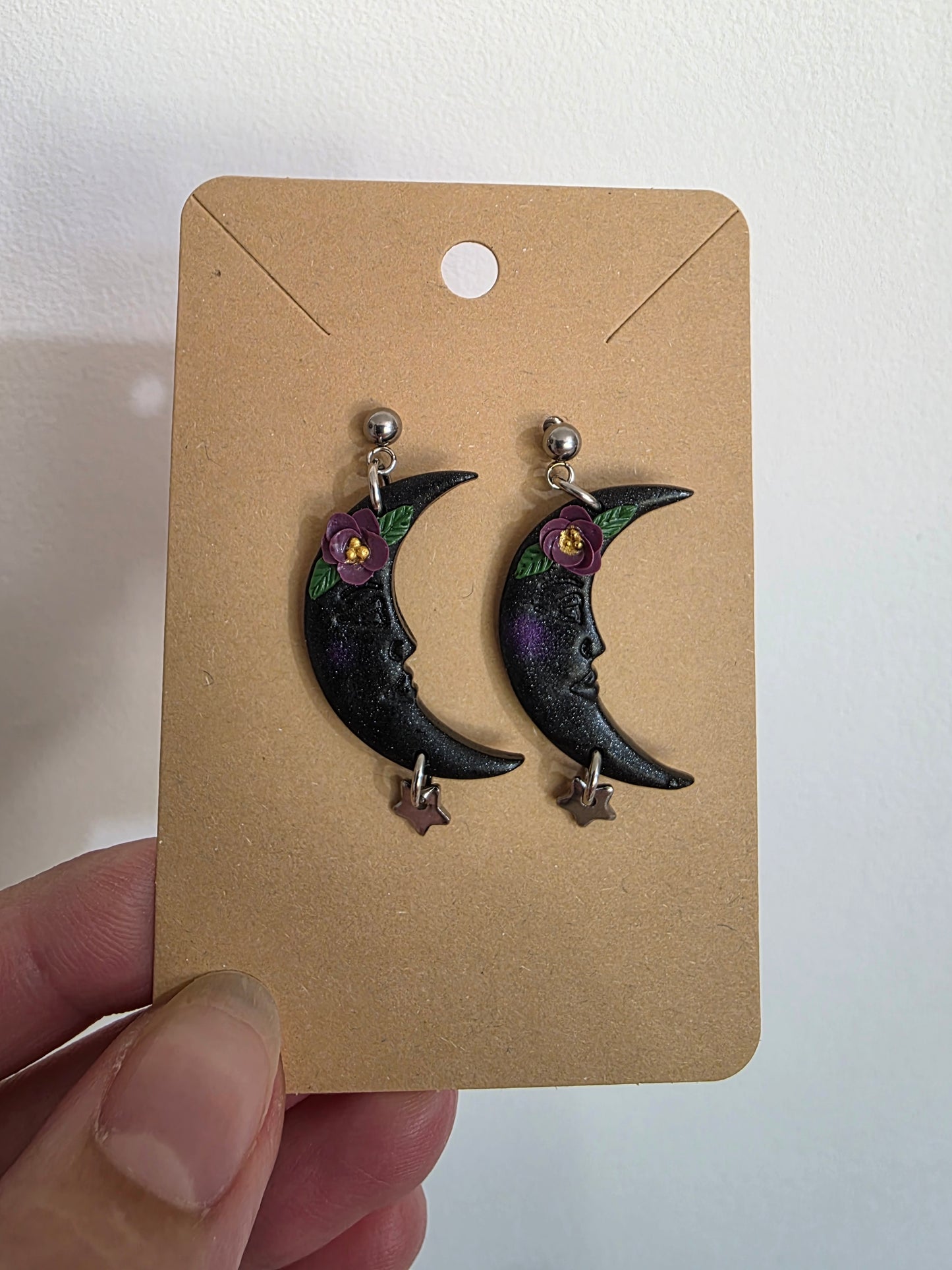 Boucles d'oreilles en argile polymère collection LUNA" modèle Nymeria - collection automne