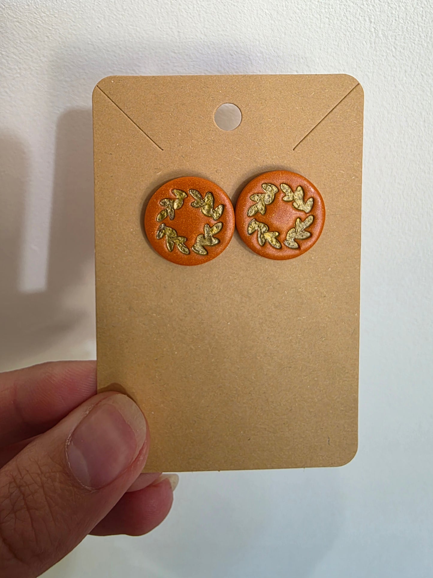 Boucles d'oreilles en argile polymère collection LUNA modèles Orphélia - collection automne 2025