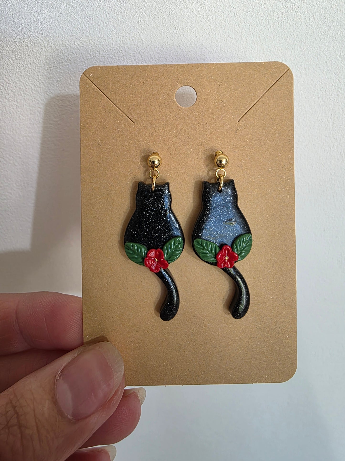 Boucles d'oreilles en argile polymère collection "BE SPOOKY" modèle "Salem" - collection automne