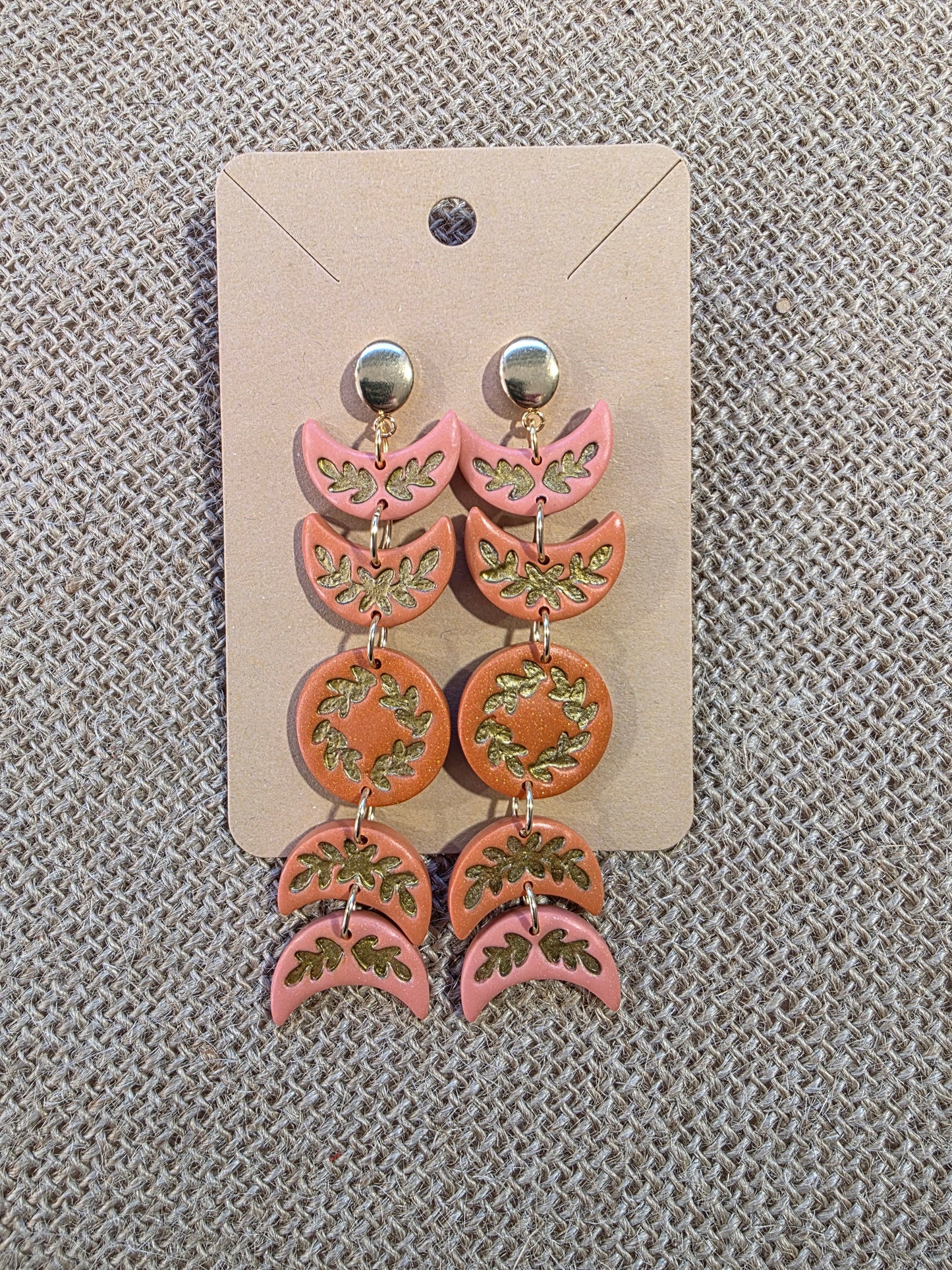 Boucles d'oreilles en argile polymère collection LUNA modèles Orphélia - collection automne 2025