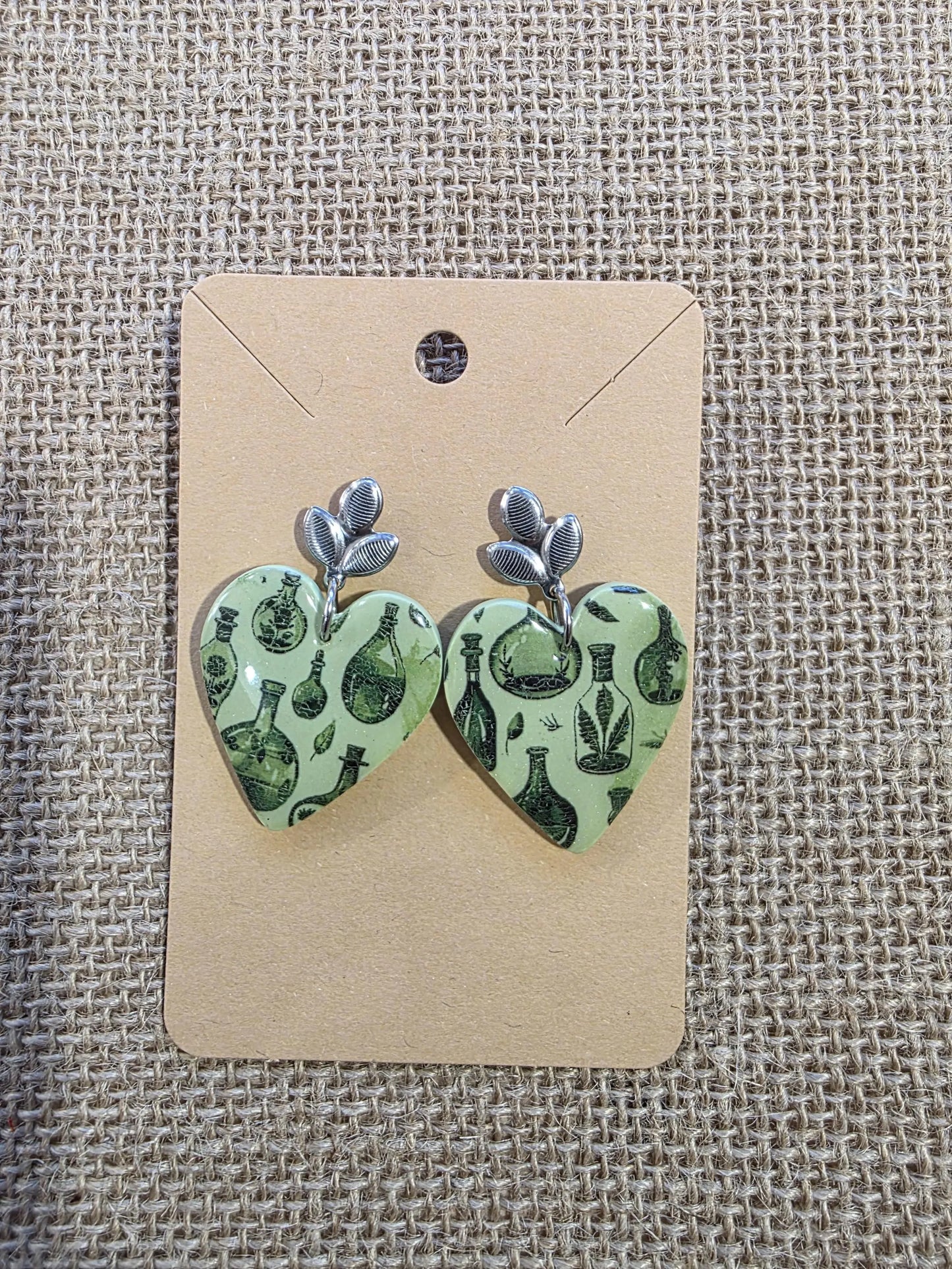 Boucles d'oreilles en argile polymère collection BE SPOOKY modèle Valentine - collection automne