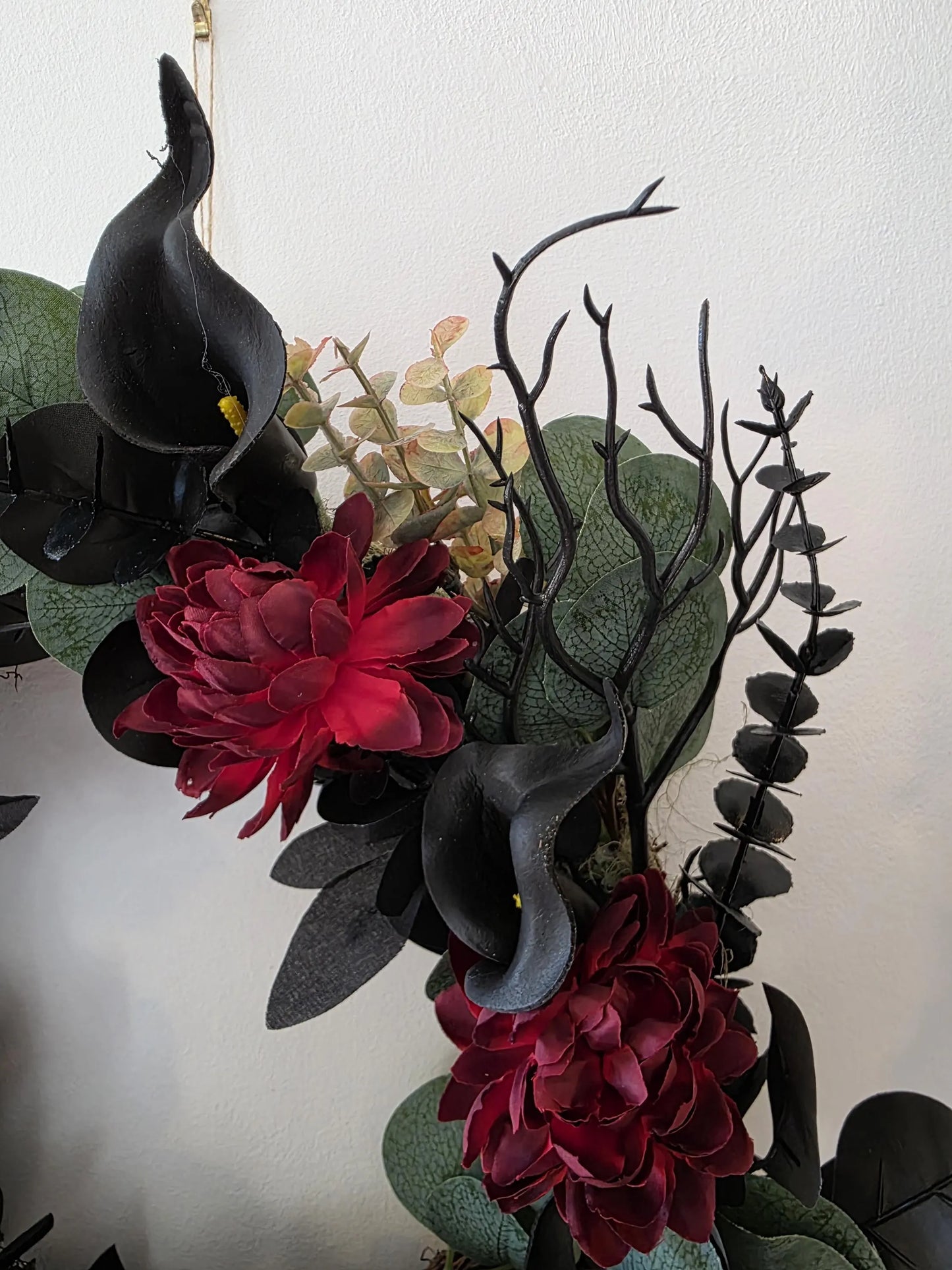 Couronne Halloween "Morticia"