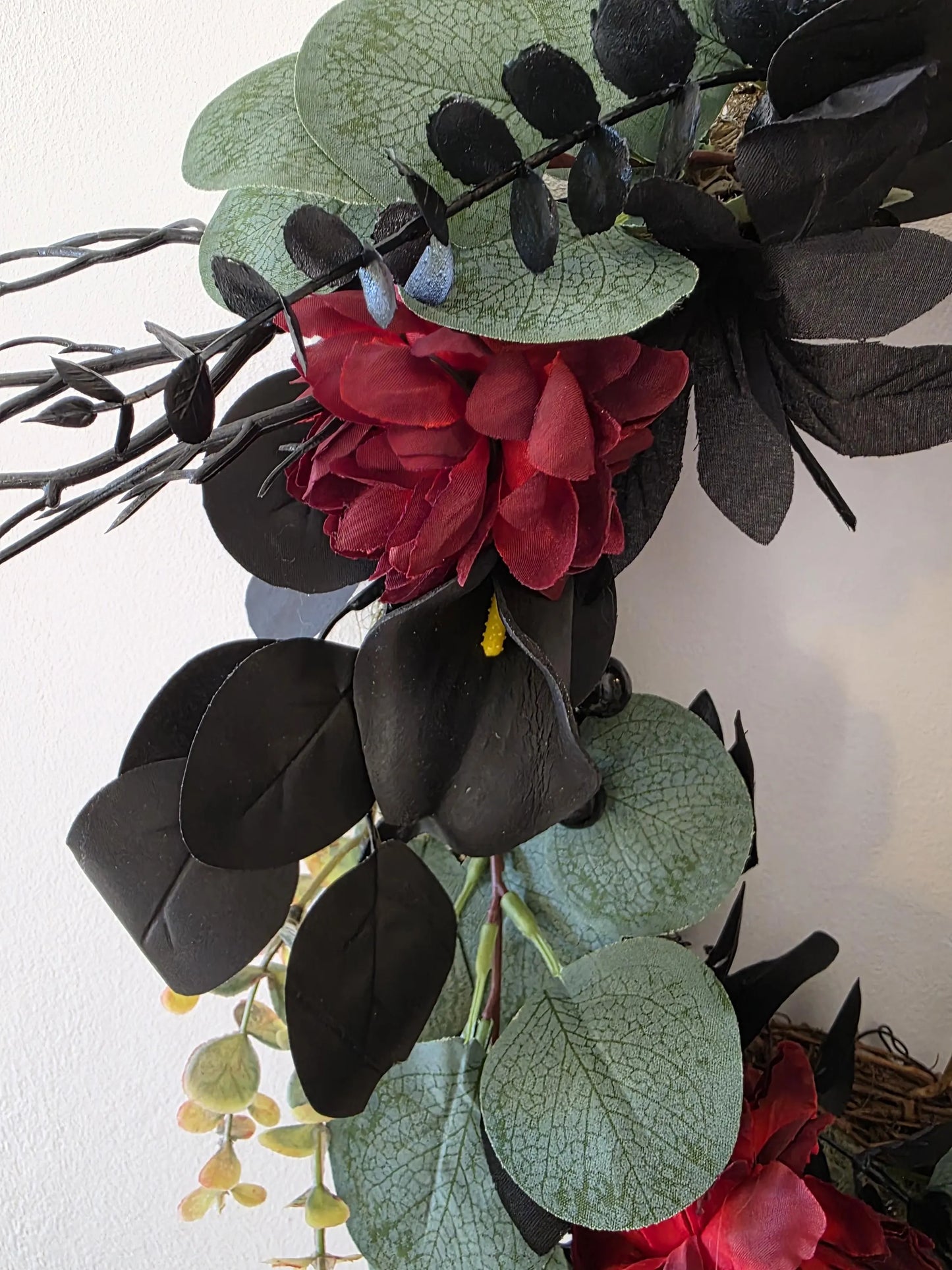 Couronne Halloween "Morticia"