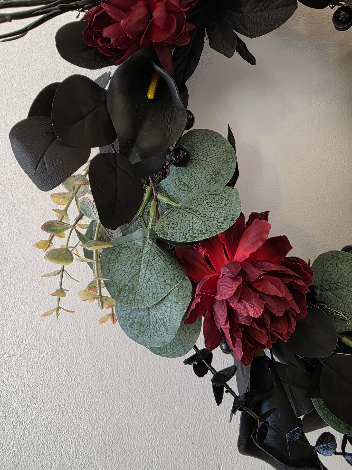 Couronne Halloween "Morticia"