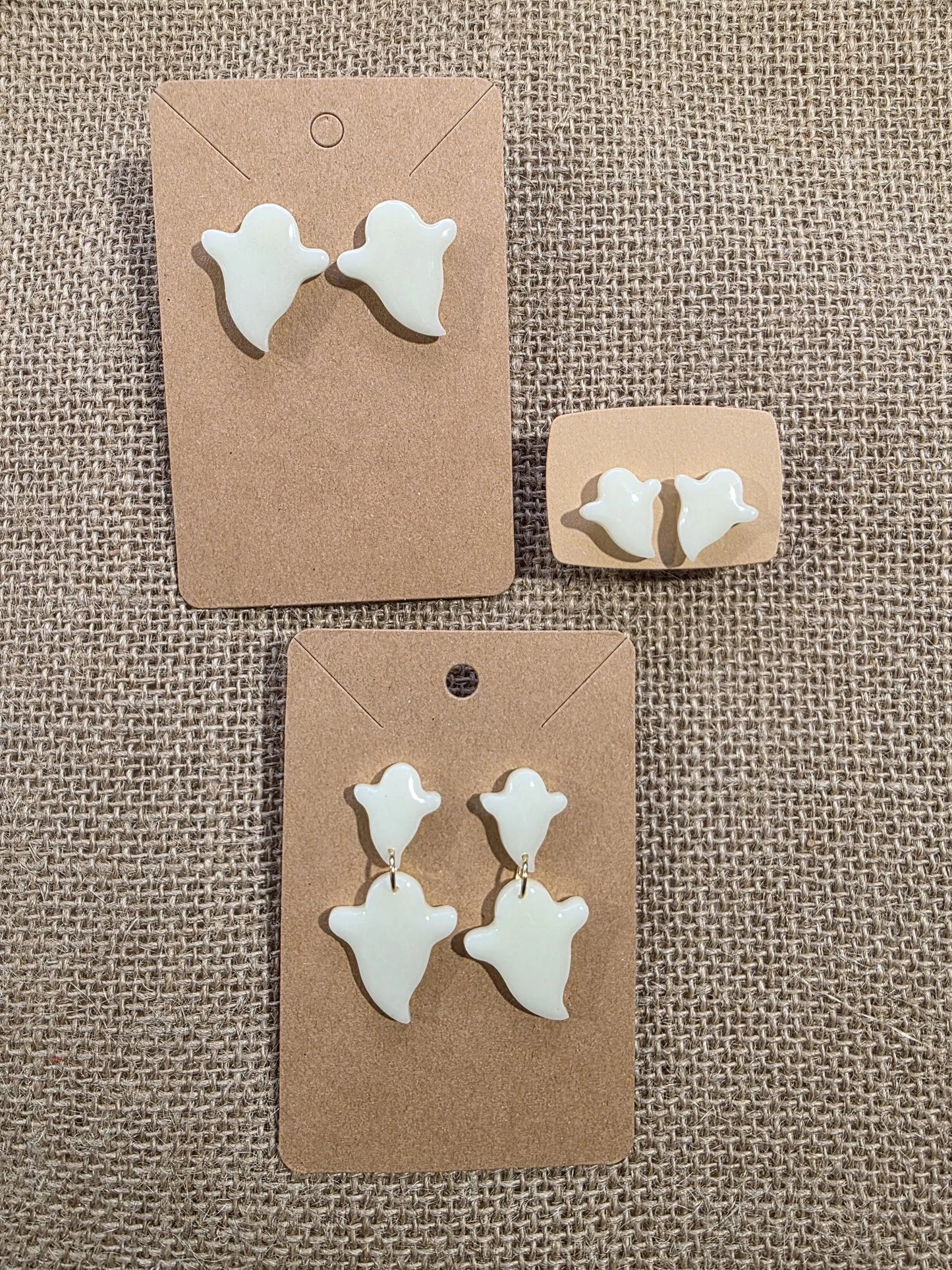 Boucles d'oreilles en argile polymère collection "BE SPOOKY" modèle "PhosboBoo!" - collection automne