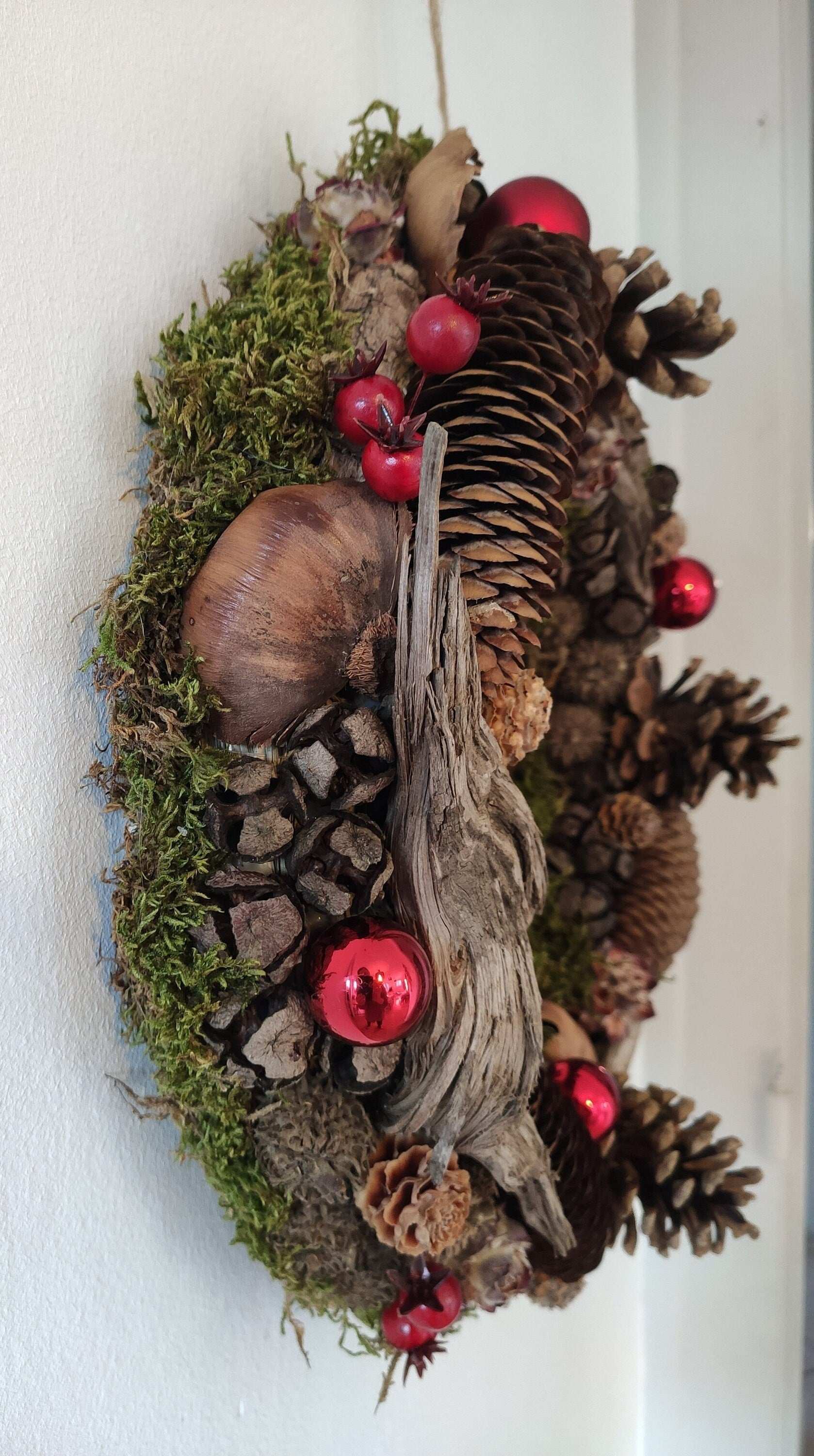 Couronne de porte, couronne de Noël "Into the wood"