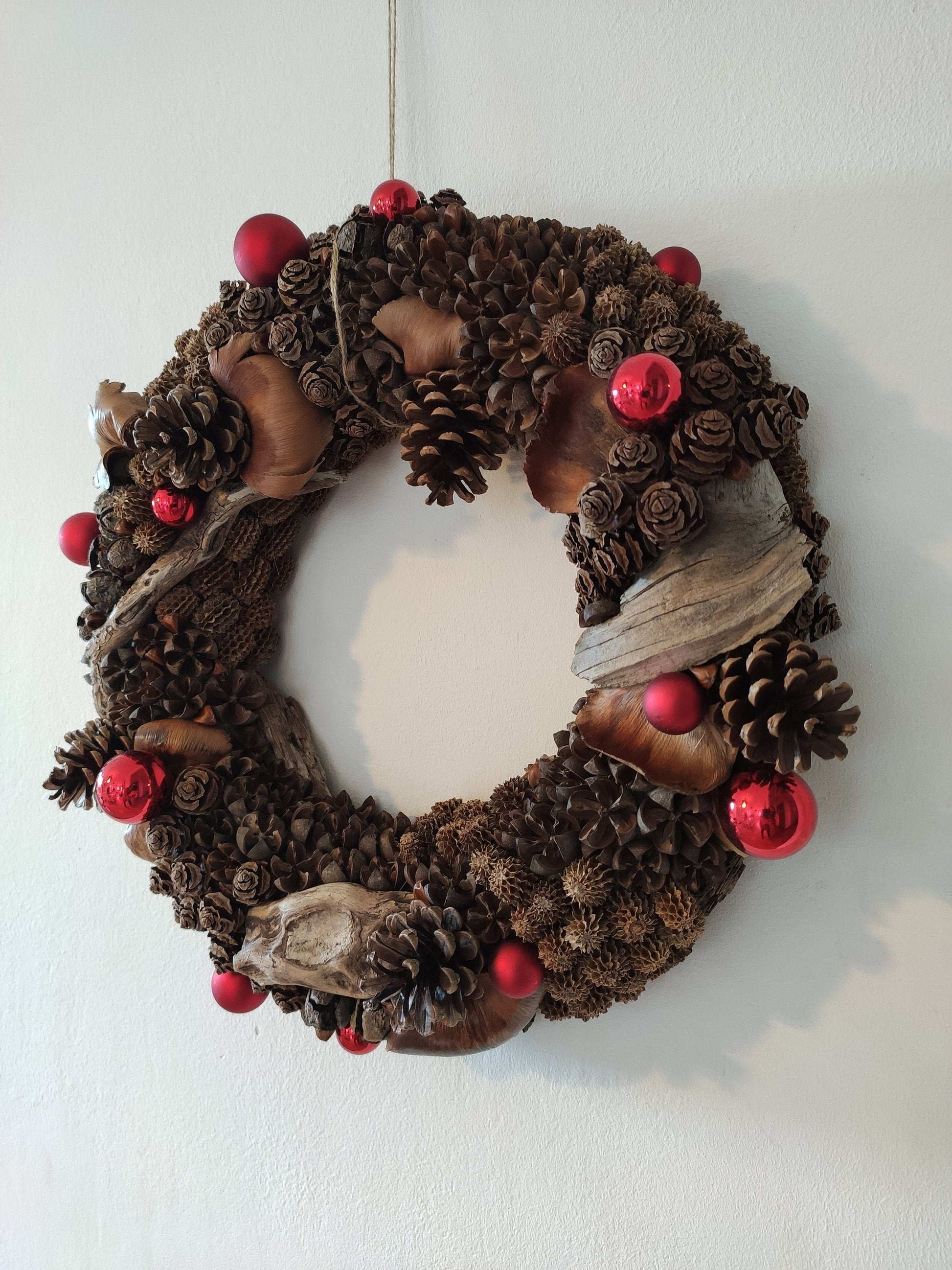 Couronne de porte, couronne de Noël "Intemporelle Nature"