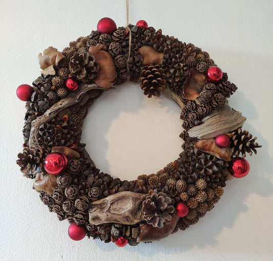 Couronne de porte, couronne de Noël "Intemporelle Nature"