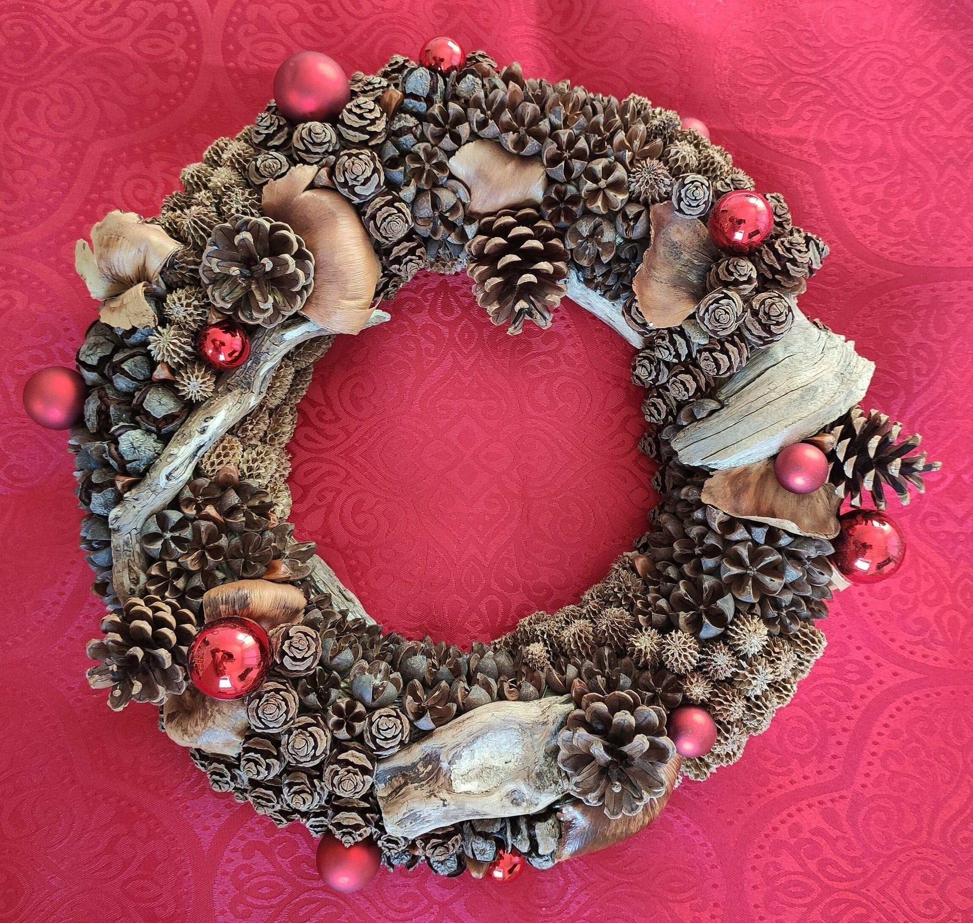 Couronne de porte, couronne de Noël "Intemporelle Nature"