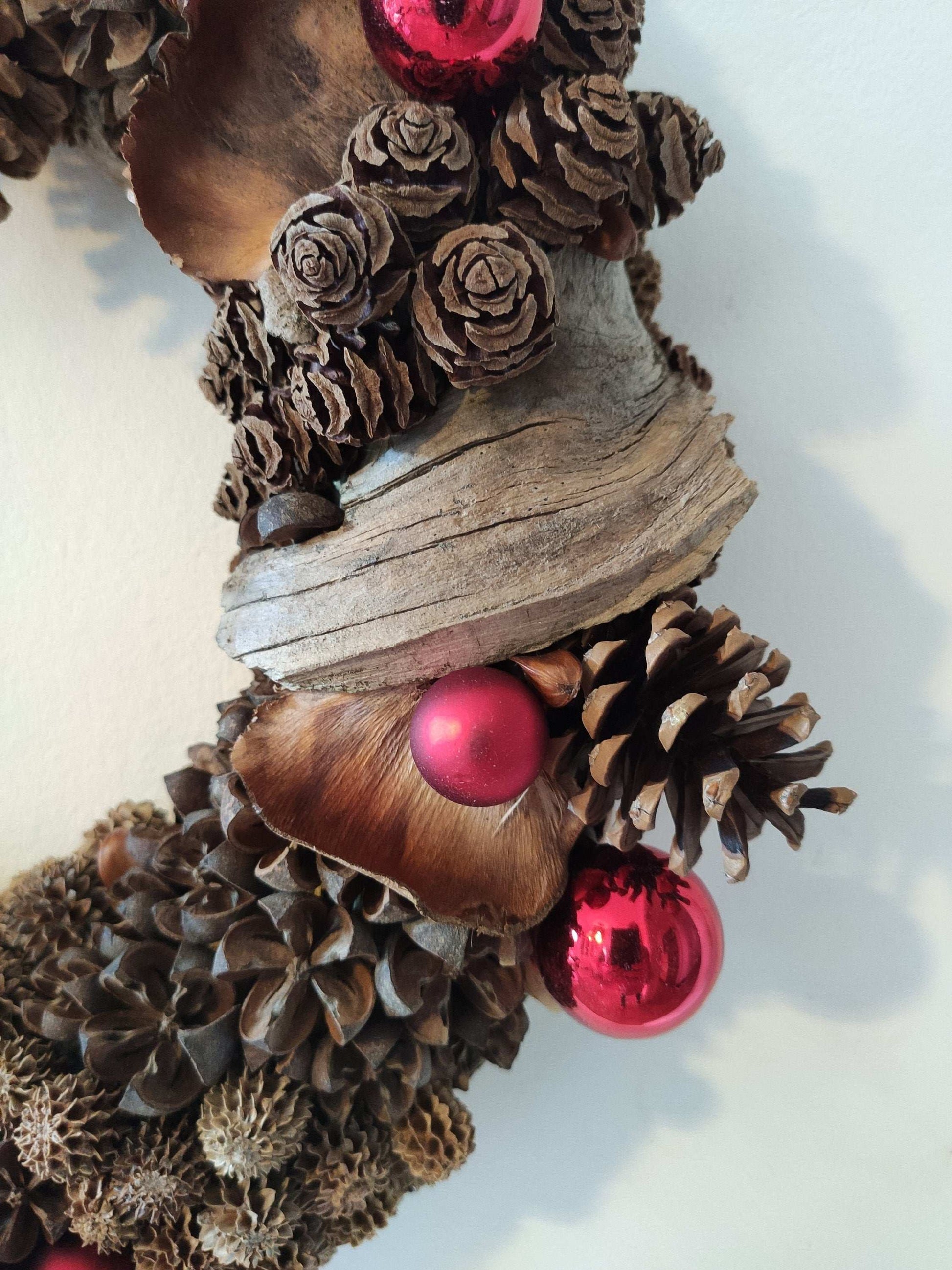 Couronne de porte, couronne de Noël "Intemporelle Nature"