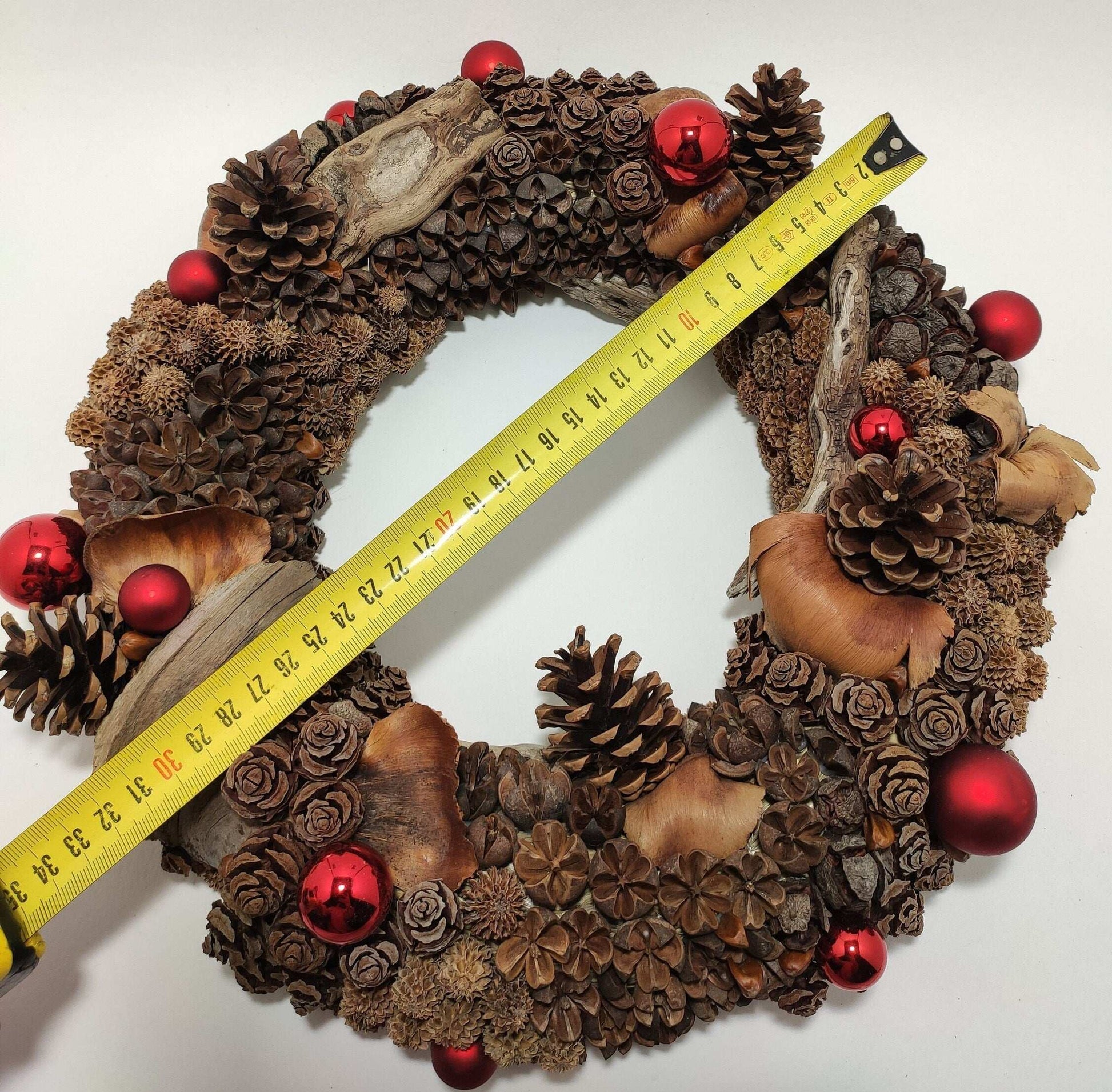 Couronne de porte, couronne de Noël "Intemporelle Nature"