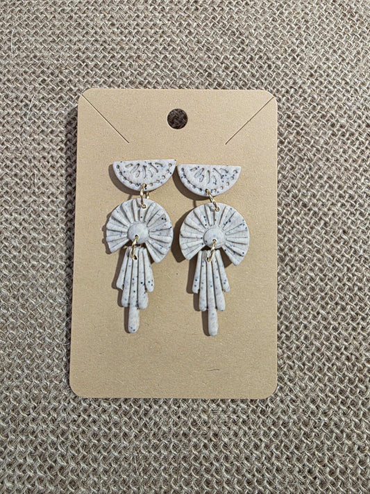 Boucles d'oreilles "Dakota" en argile polymère, collection "Bohemian Summer", été 25