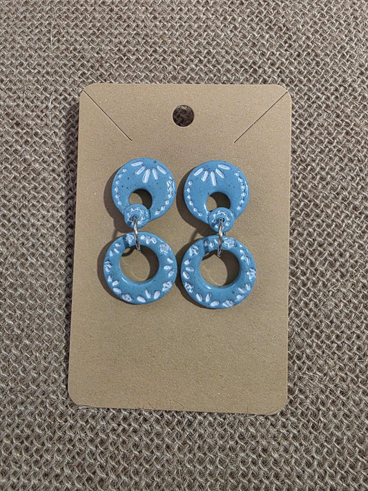 Boucles d'oreilles "Harmonie" en argile polymère, collection "Bohemian Summer", été 25