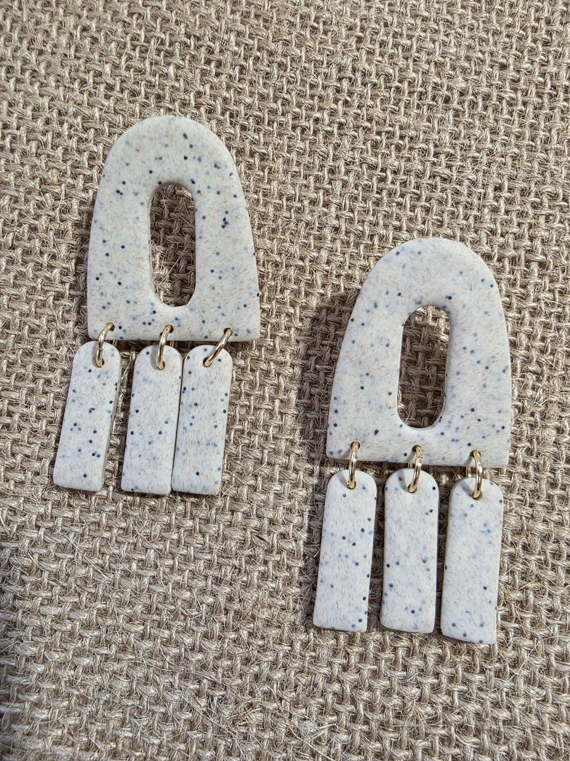 Boucles d'oreilles "Méduse Bohème" en argile polymère, collection "Bohemian Summer", été 25