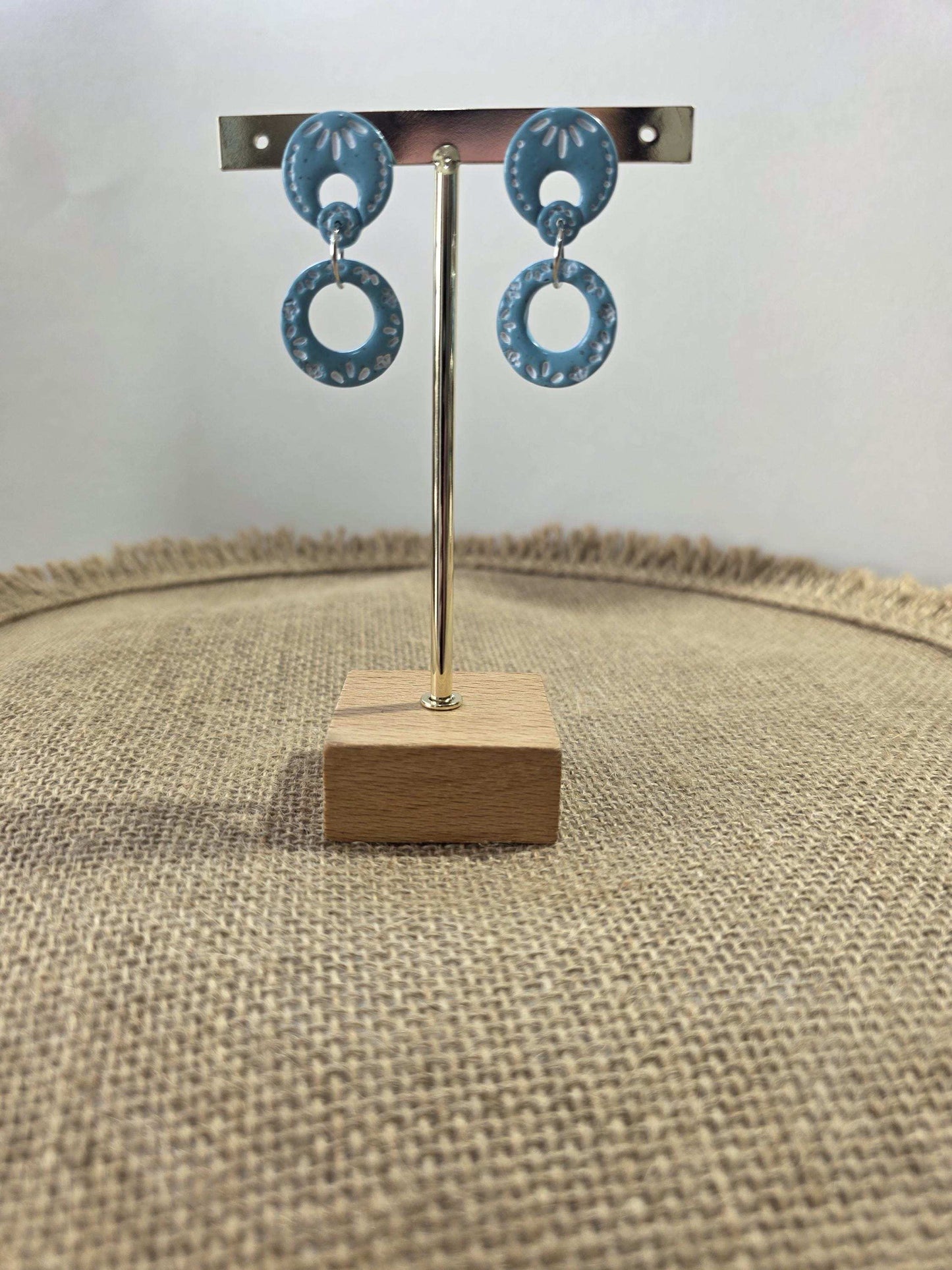 Boucles d'oreilles "Harmonie" en argile polymère, collection "Bohemian Summer", été 25