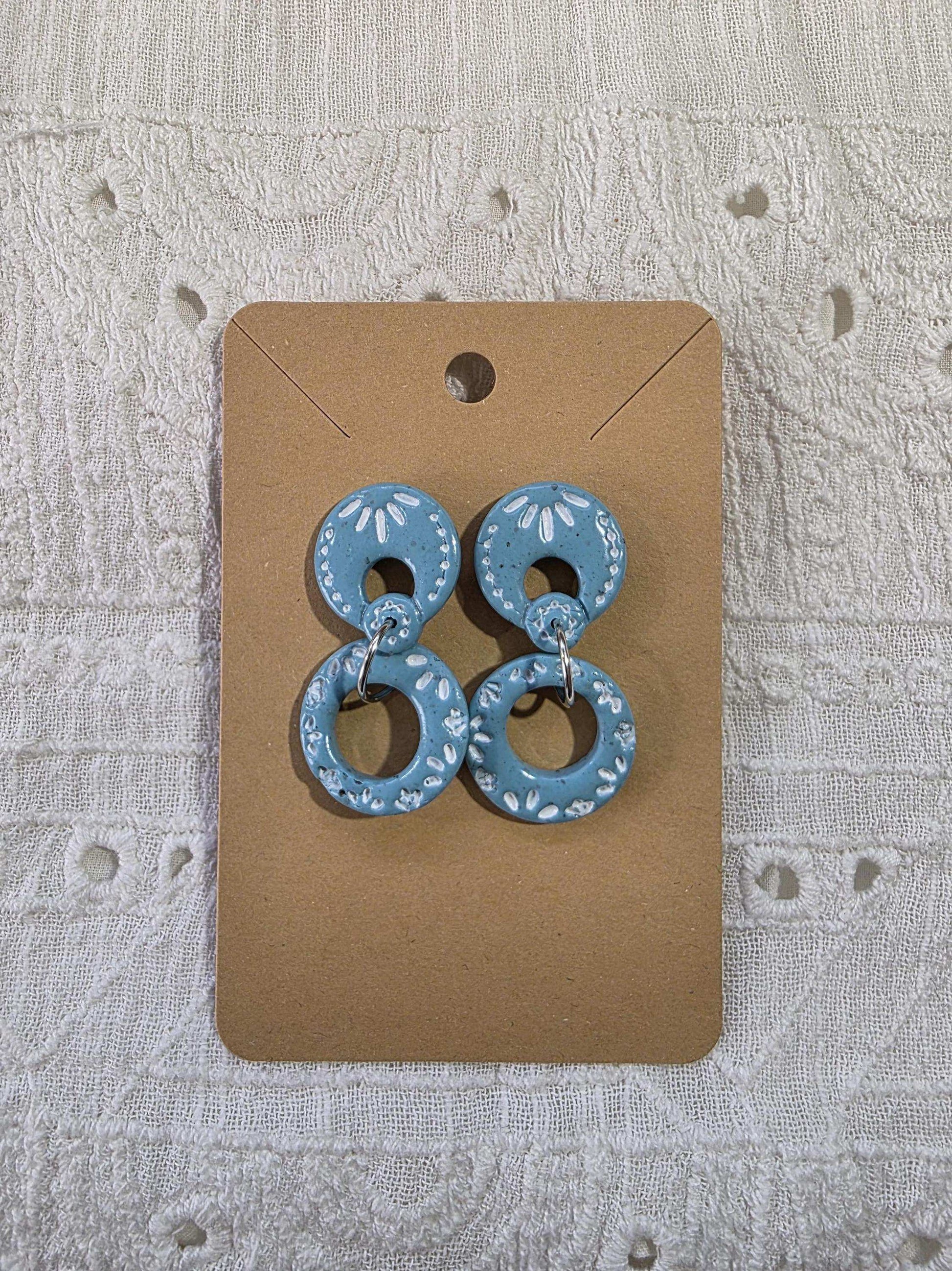 Boucles d'oreilles "Harmonie" en argile polymère, collection "Bohemian Summer", été 25