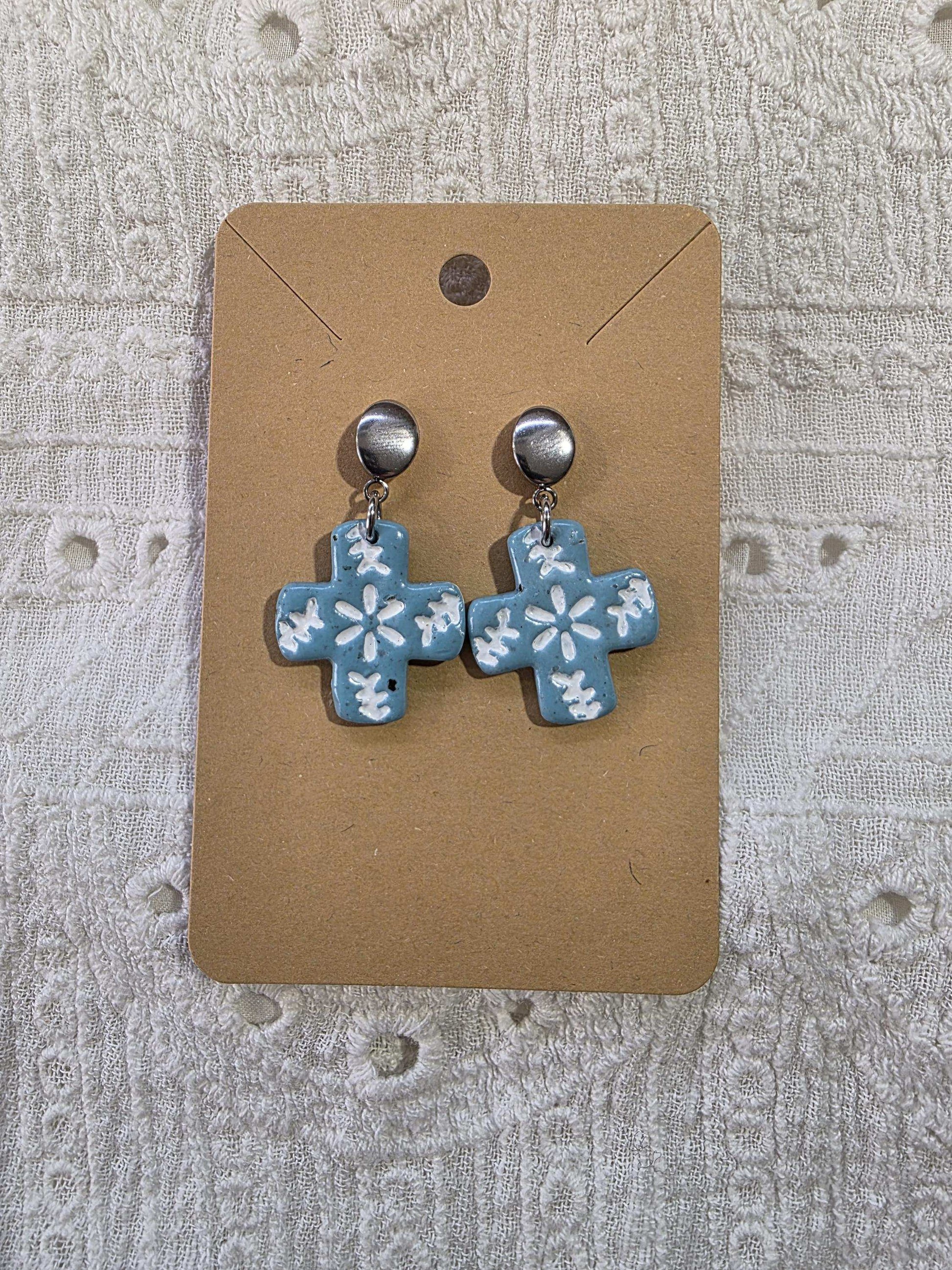 Boucles d'oreilles "Penelope" en argile polymère, collection "Bohemian Summer", été 25