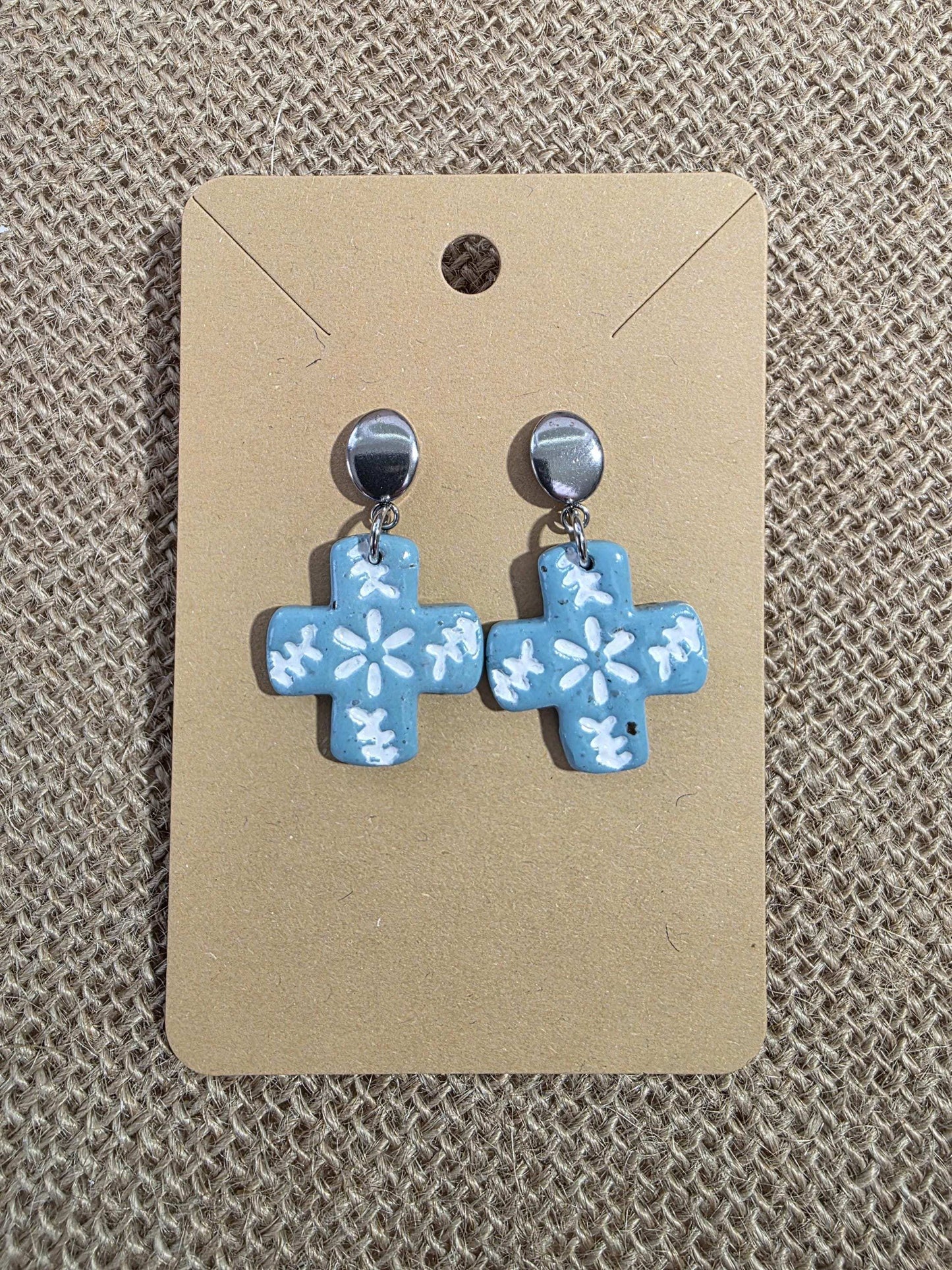 Boucles d'oreilles "Penelope" en argile polymère, collection "Bohemian Summer", été 25