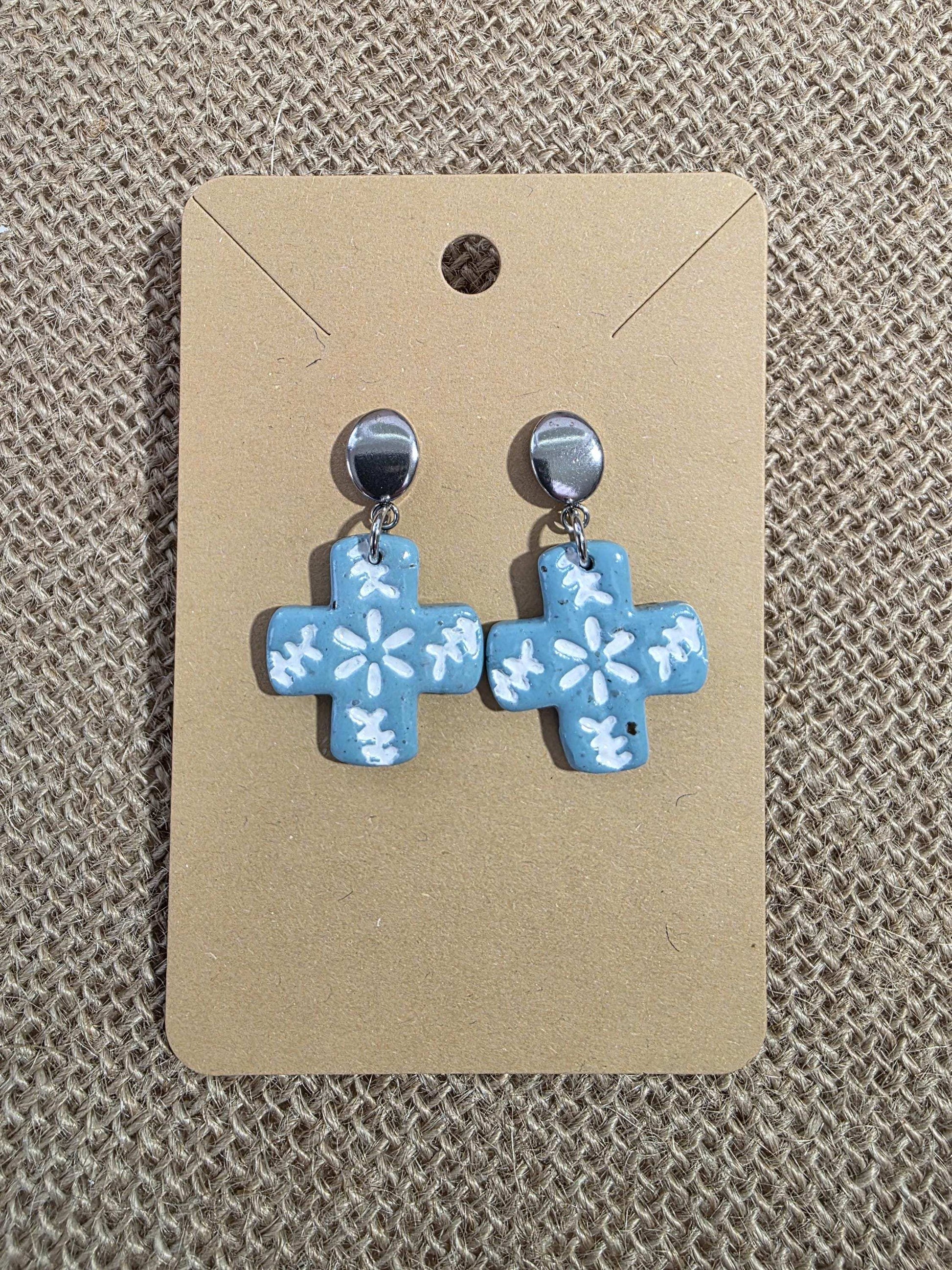 Boucles d'oreilles "Penelope" en argile polymère, collection "Bohemian Summer", été 25