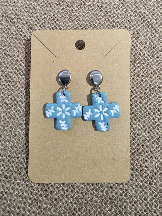 Boucles d'oreilles "Penelope" en argile polymère, collection "Bohemian Summer", été 25