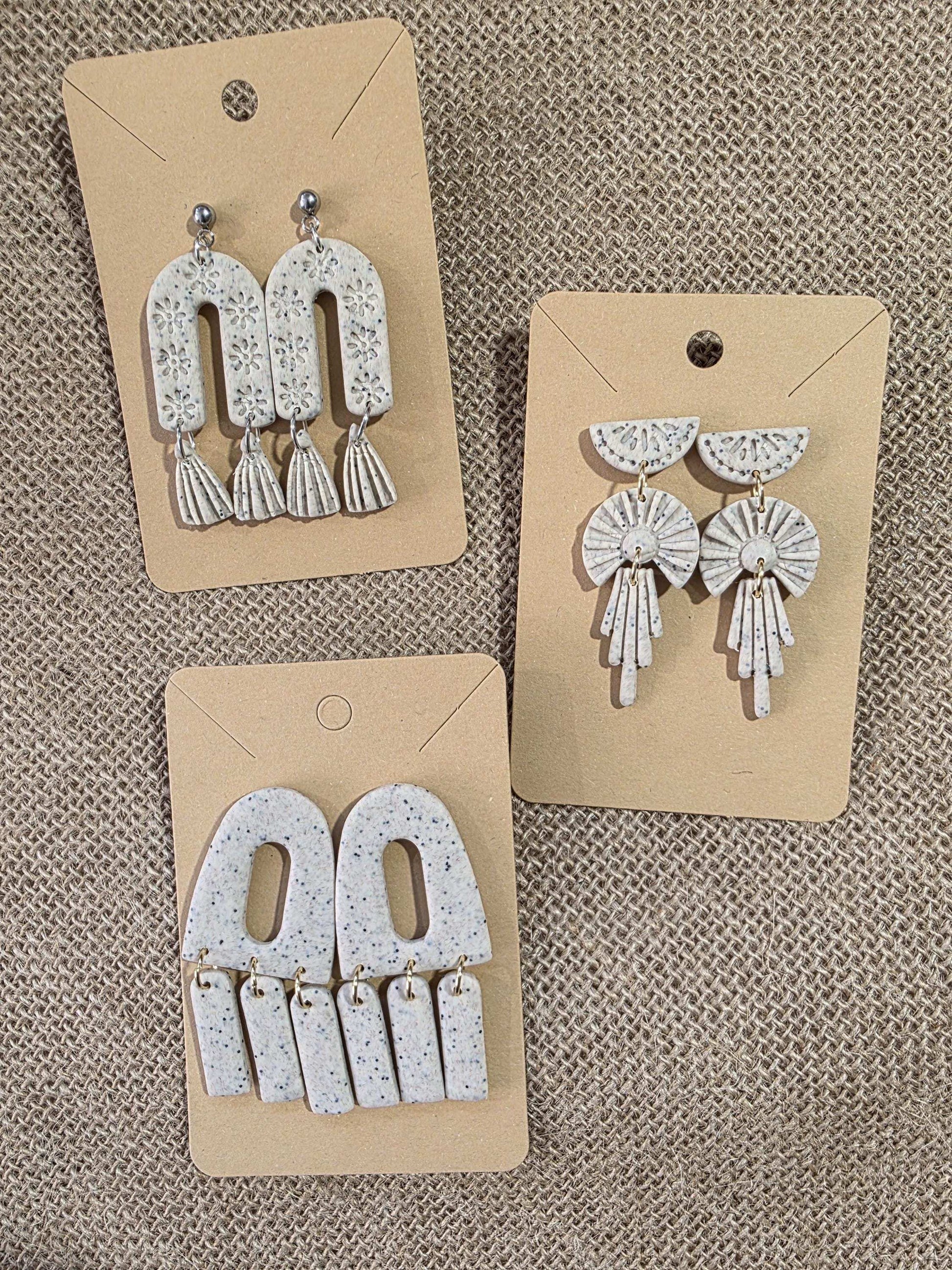 Boucles d'oreilles "Méduse Bohème" en argile polymère, collection "Bohemian Summer", été 25