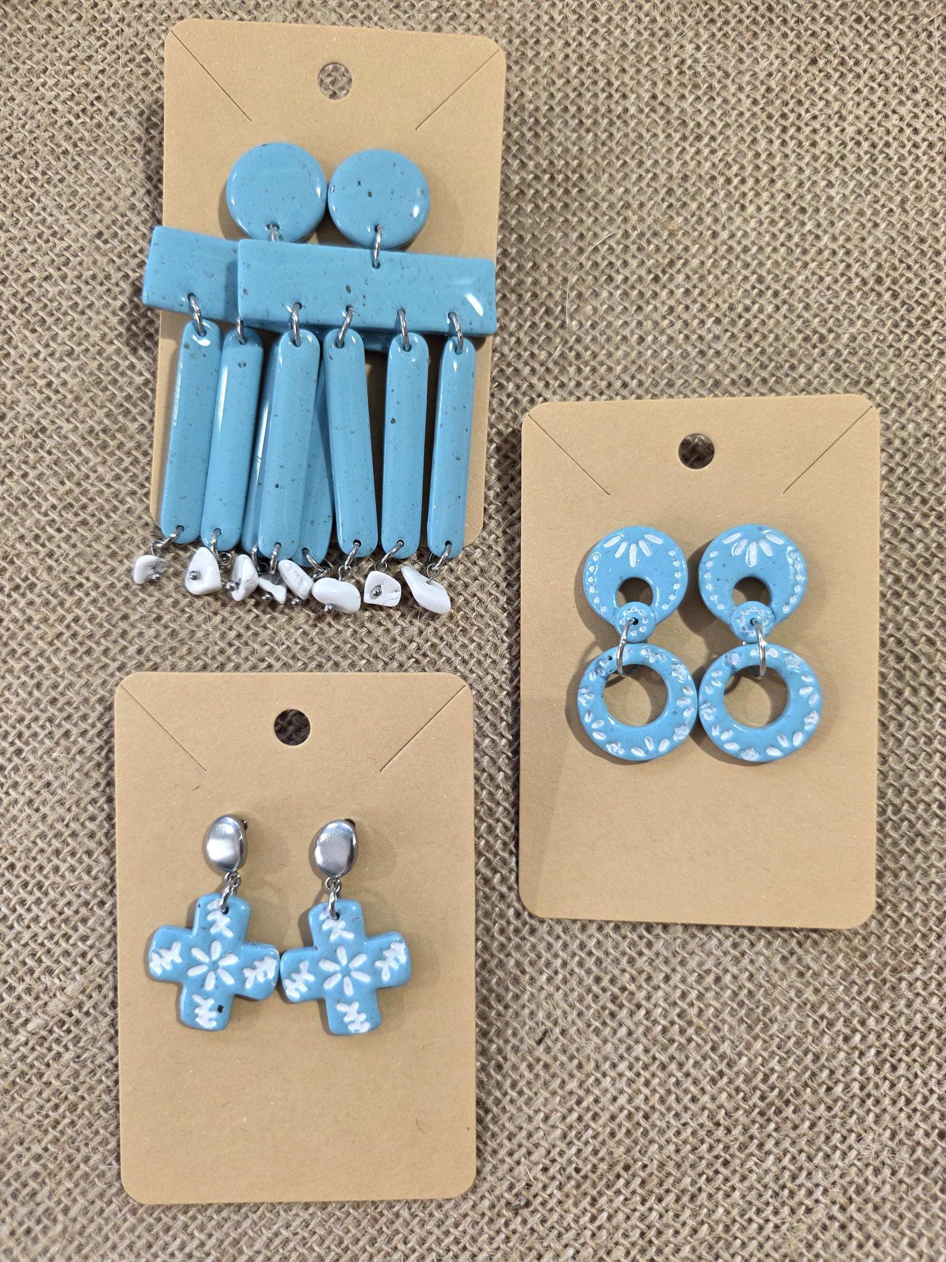 Boucles d'oreilles "Cheyenne" en argile polymère, collection "Bohemian Summer", été 25