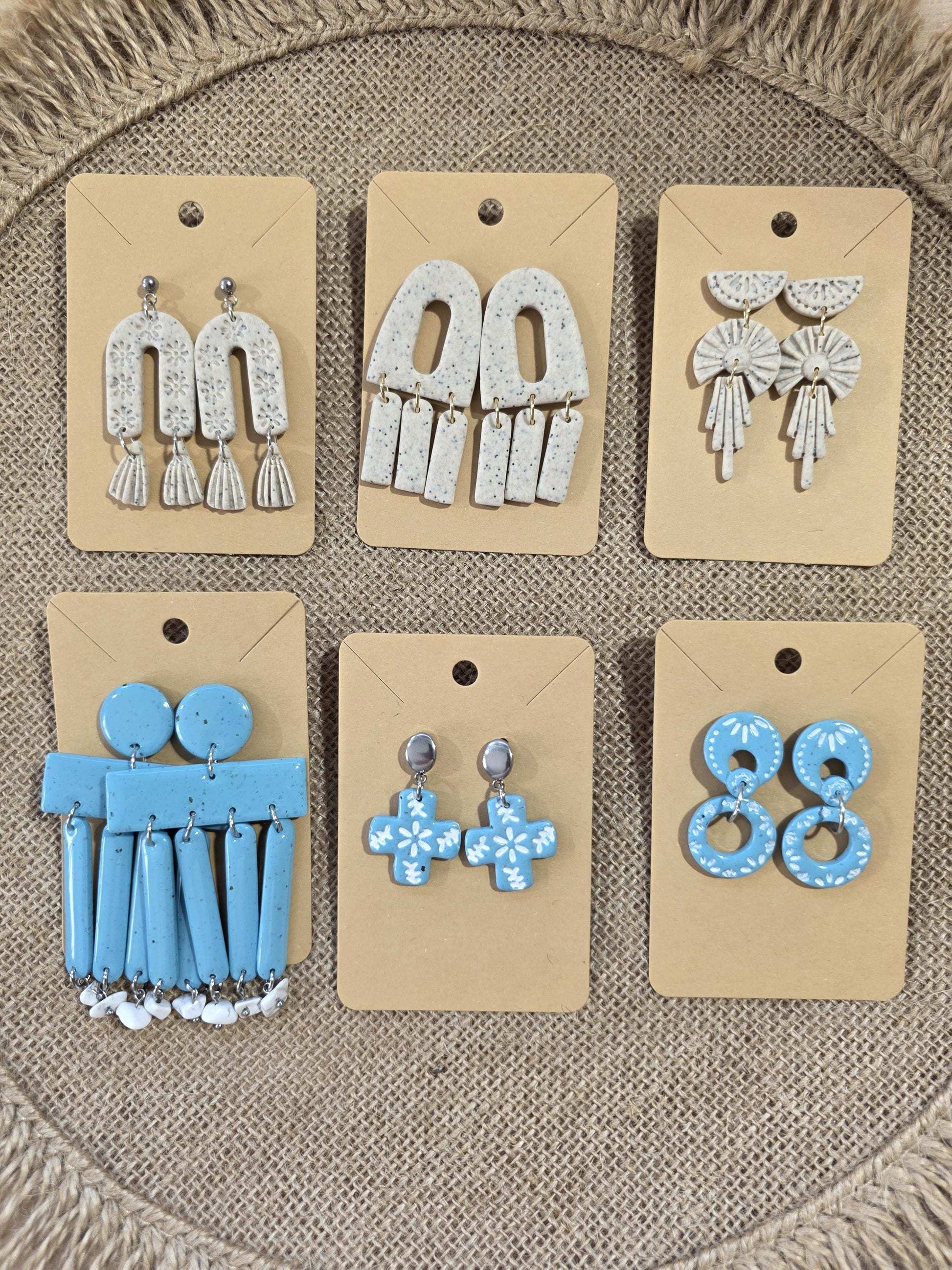 Boucles d'oreilles "Cheyenne" en argile polymère, collection "Bohemian Summer", été 25