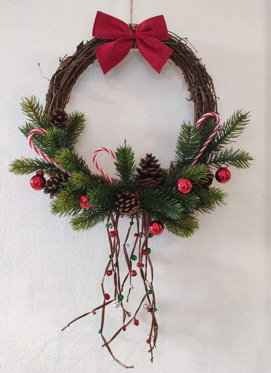 Couronne de Noël "Mon sucre d'orge"