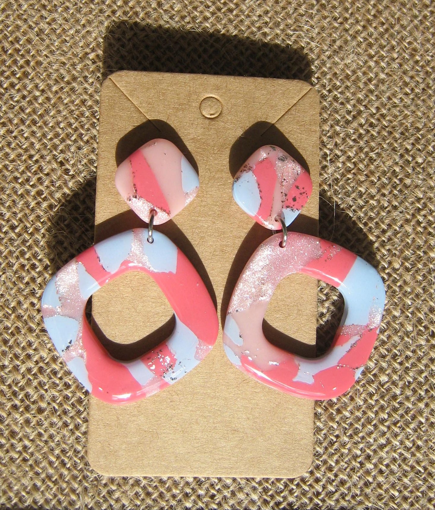 Boucles d'oreilles en argile polymère Funky Spring Sakura modèle Sophia