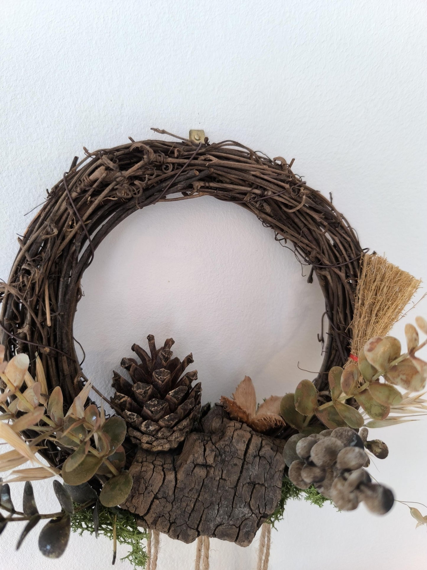 Cloche de sorcière décorative - Couronne de porte "Libellule" diamètre 15 cm