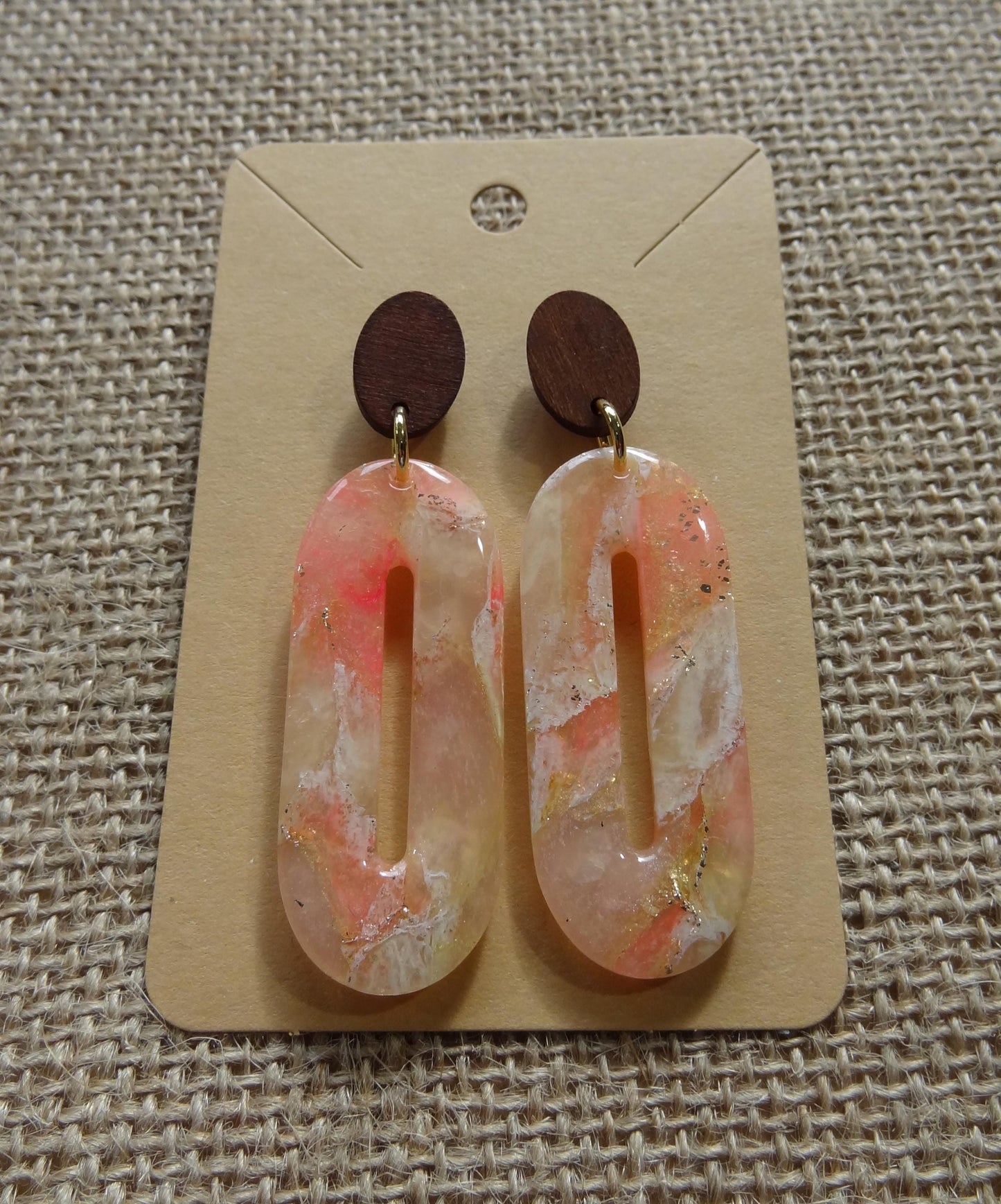 Boucles d'oreilles en argile polymère Pierres de Renaissance modèle Olivia