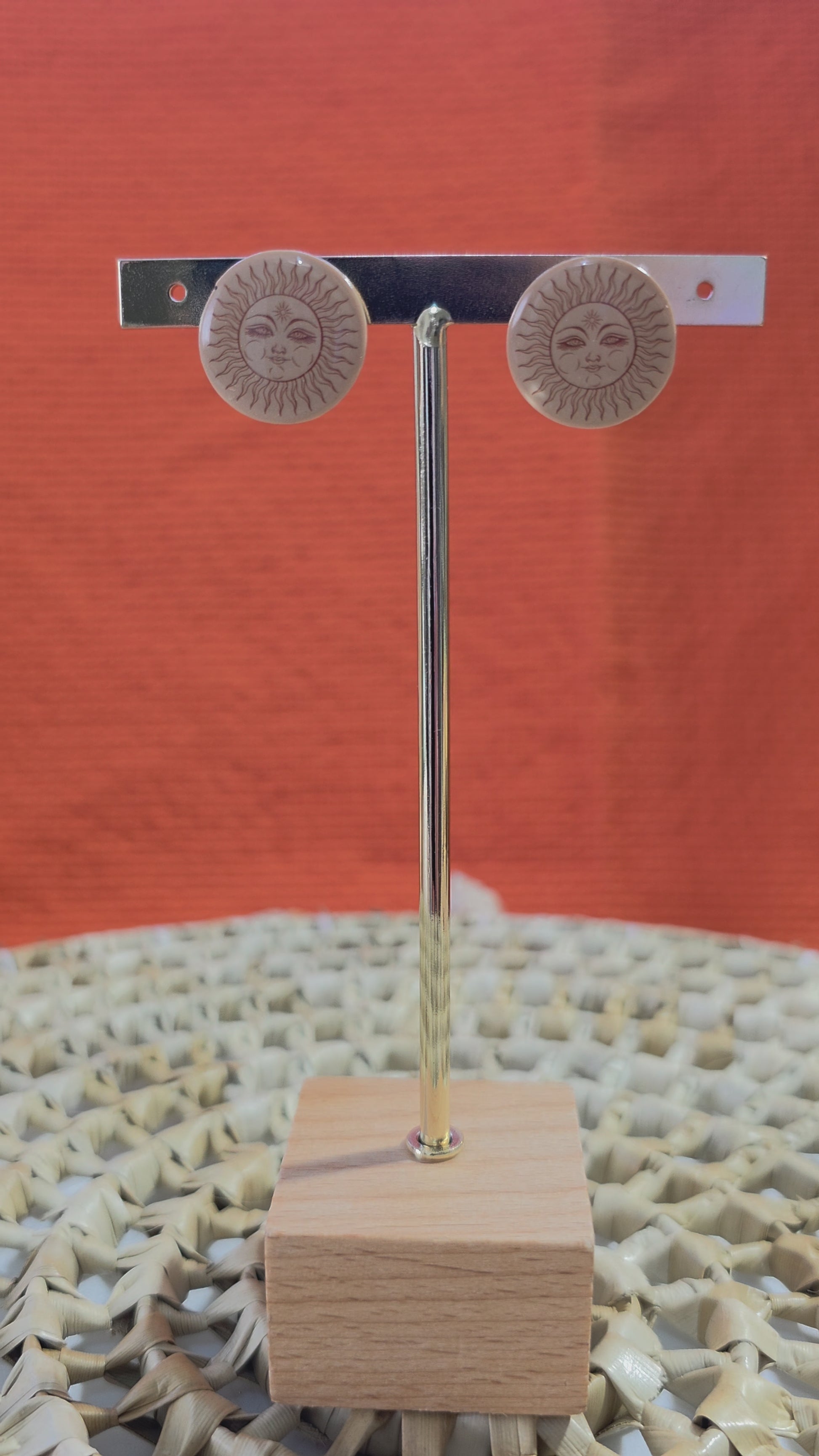 Video boucles d'oreilles puces en argile polymère “Crépuscule” - collection Sol - été 2025