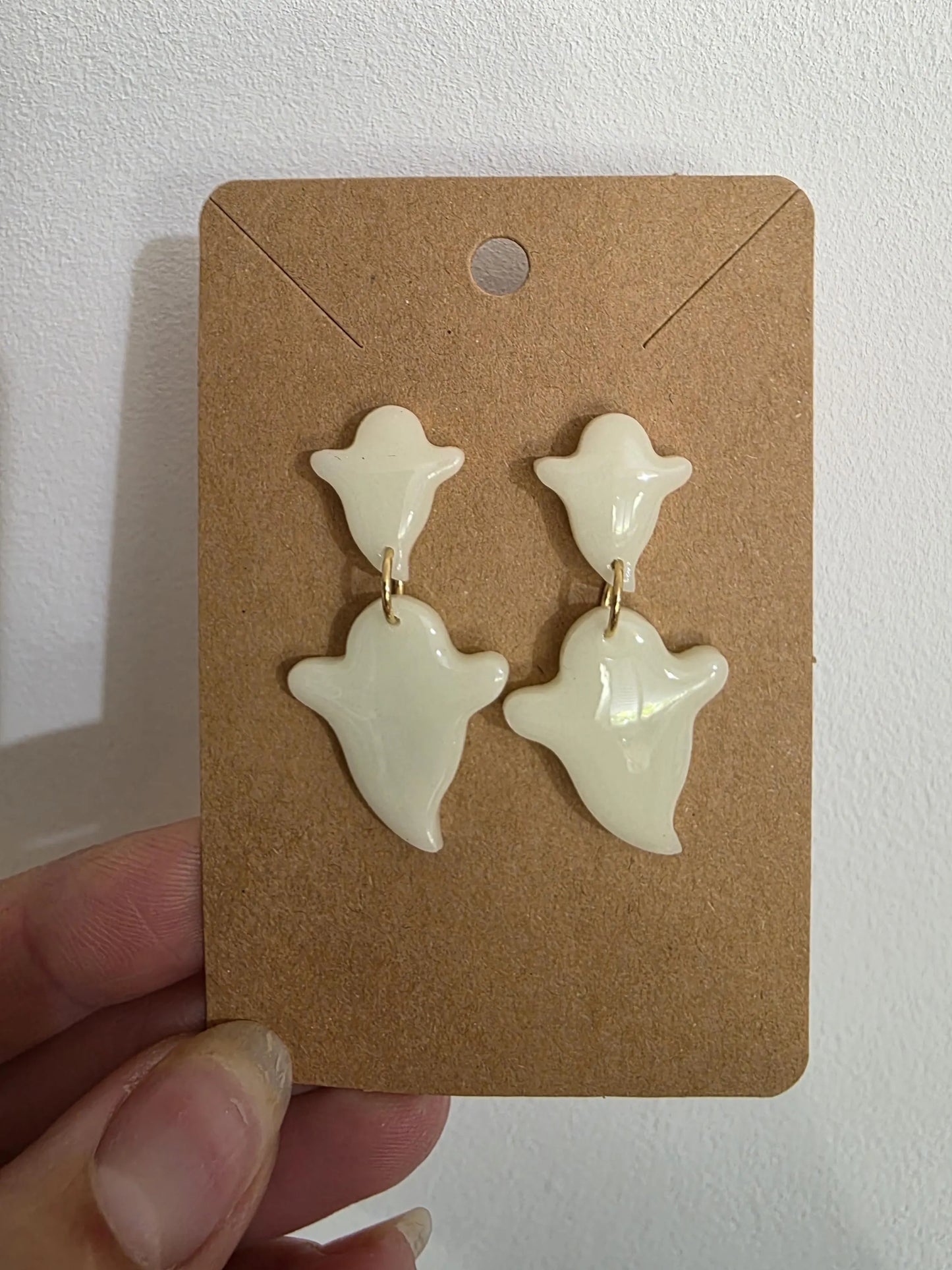 Boucles d'oreilles en argile polymère collection "BE SPOOKY" modèle "PhosboBoo!" - collection automne