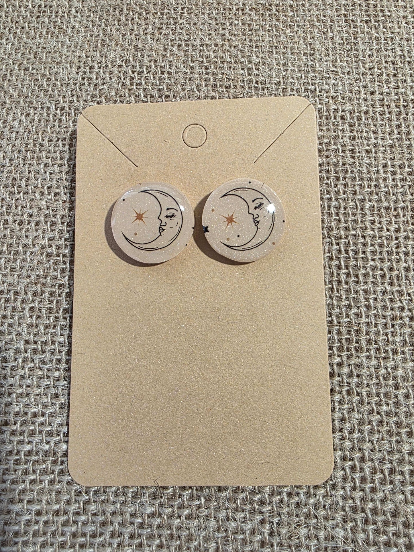 Boucles d'oreilles puces en argile polymère “Crépuscule” - collection Sol - été 2025
