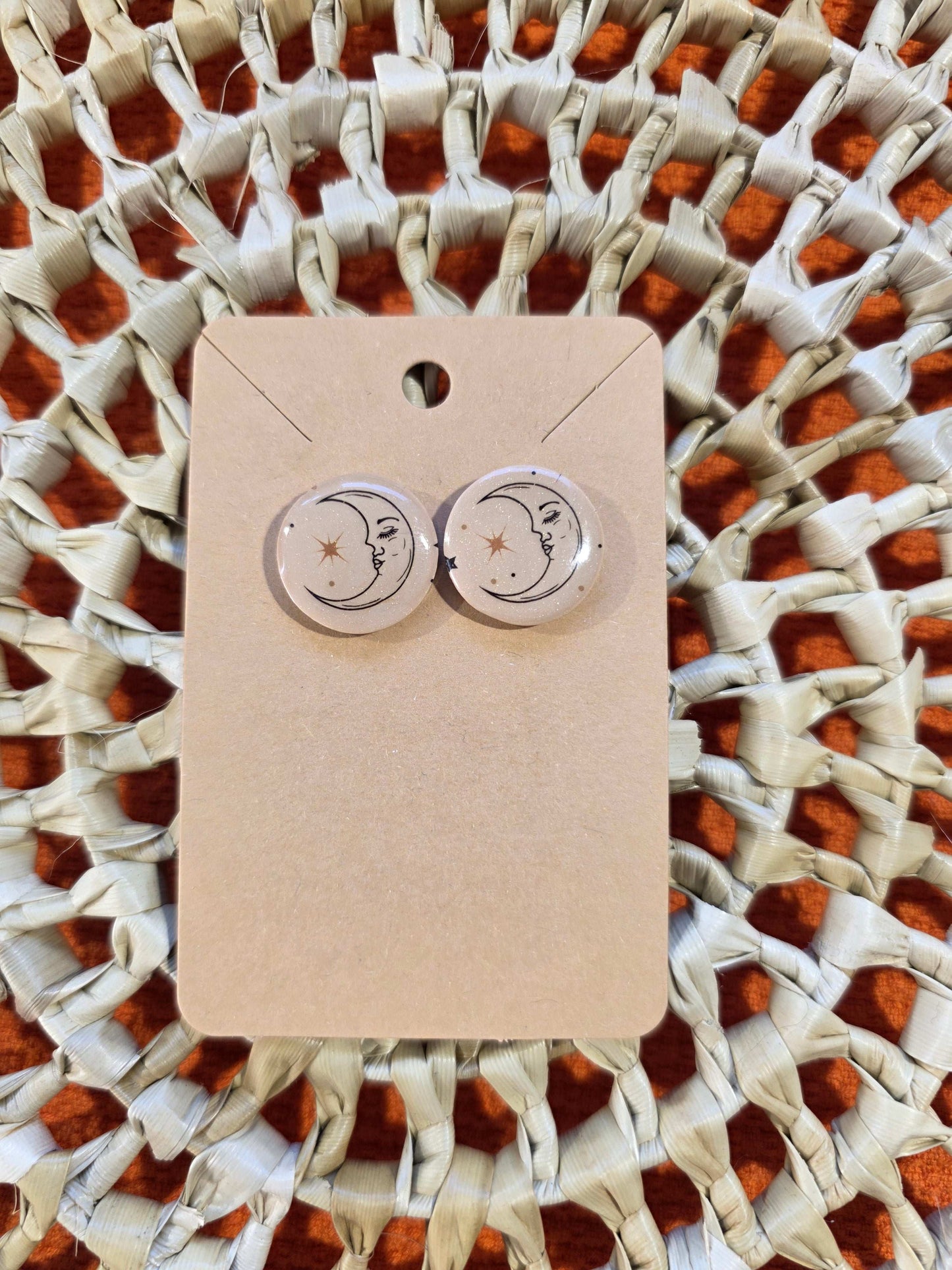 Boucles d'oreilles puces en argile polymère “Crépuscule” - collection Sol - été 2025