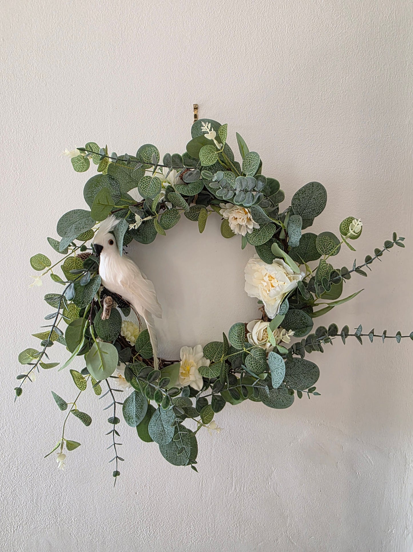 Couronne de porte été "Perla Verde" - cadeau crémaillère - décoration intérieure estivale - cadeau d'anniversaire