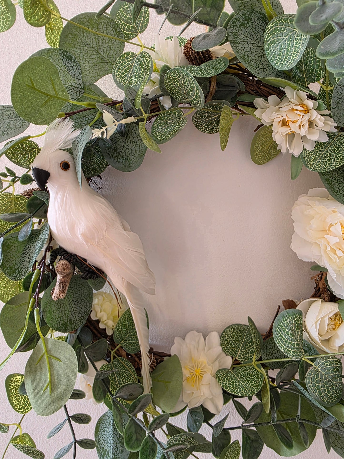 Couronne de porte été "Perla Verde" - cadeau crémaillère - décoration intérieure estivale - cadeau d'anniversaire
