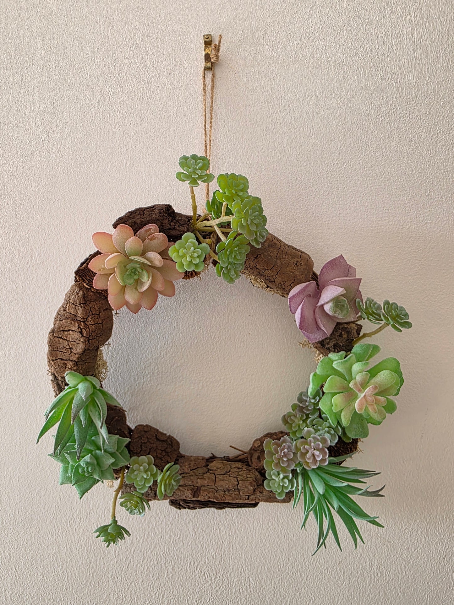 Couronne de porte été "Oasis de bois" - cadeau crémaillère - décoration intérieure estivale - cadeau d'anniversaire