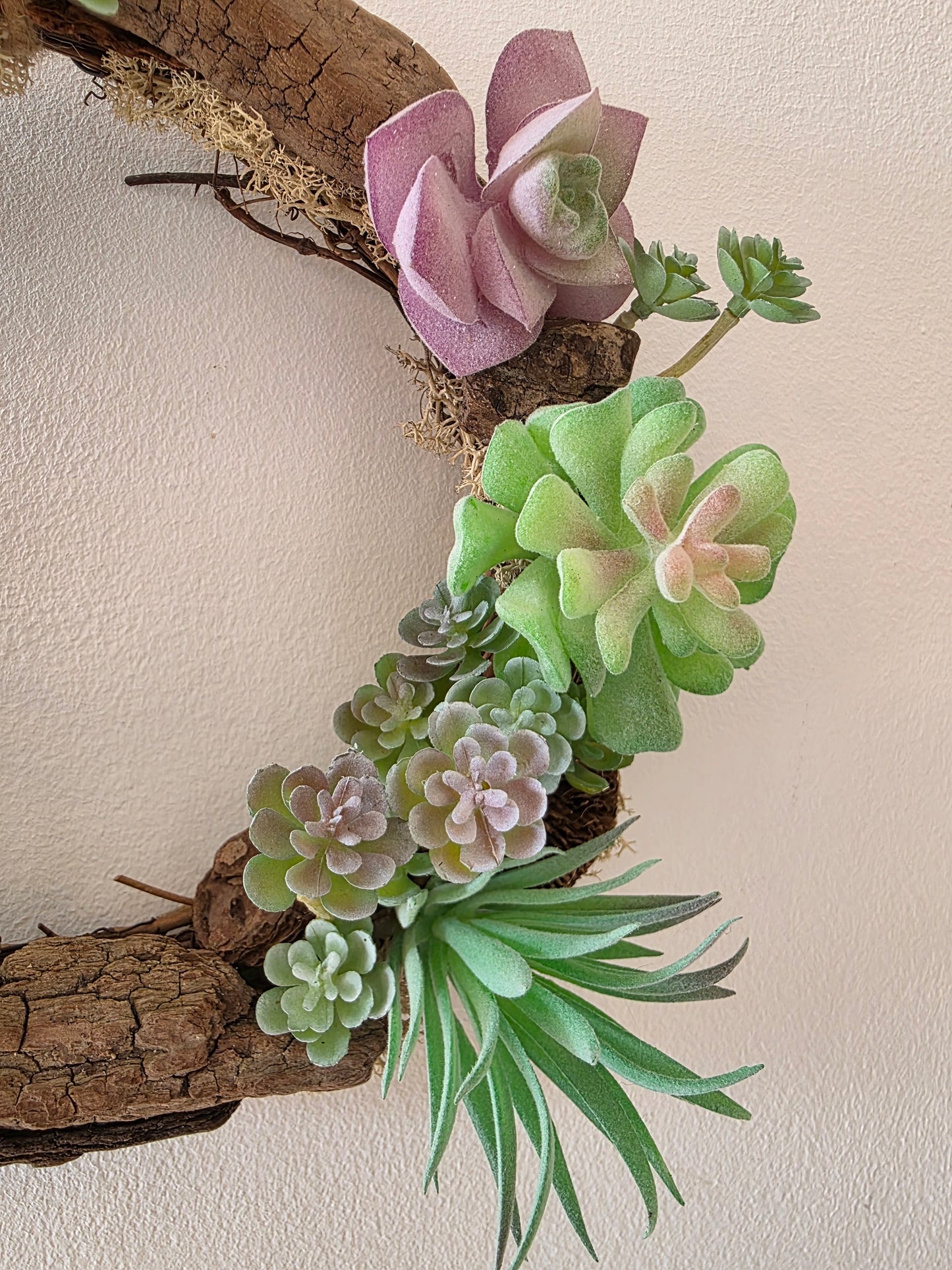 Couronne de porte été "Oasis de bois" - cadeau crémaillère - décoration intérieure estivale - cadeau d'anniversaire