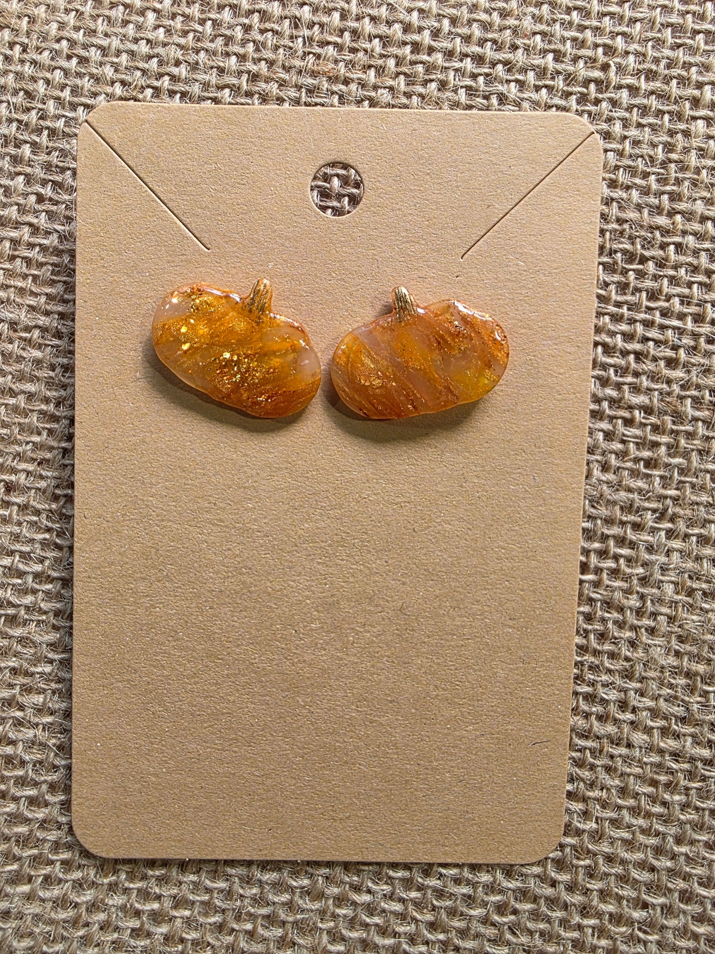Boucles d'oreilles en argile polymère collection ESPRIT D'AUTOMNE modèle Citrouillettes - collection automne