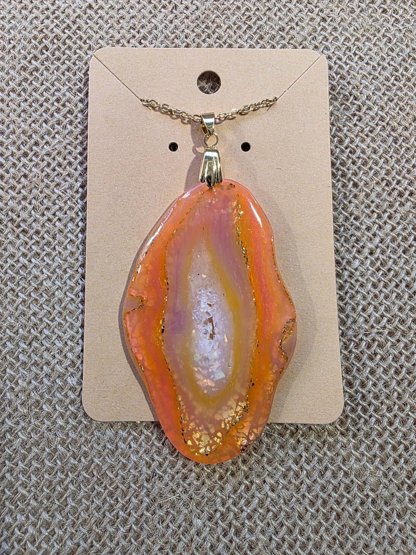 Collier en argile polymère collection AGATHA modèle "Tranches" - collection automne 2025