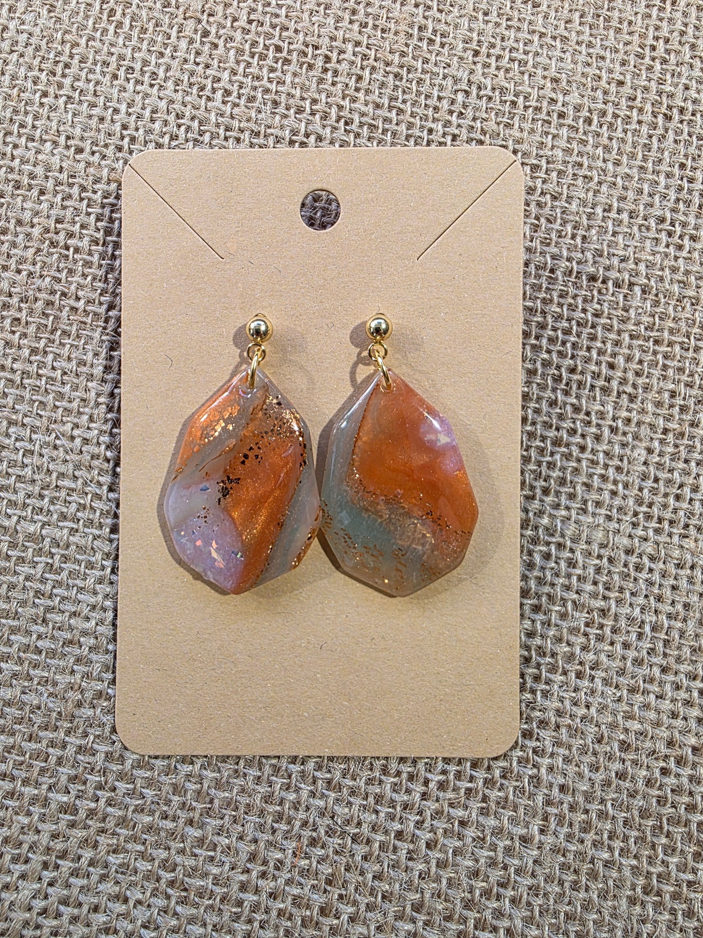 Boucles d'oreilles en argile polymère collection AGATHA modèle "Octavia" - collection automne